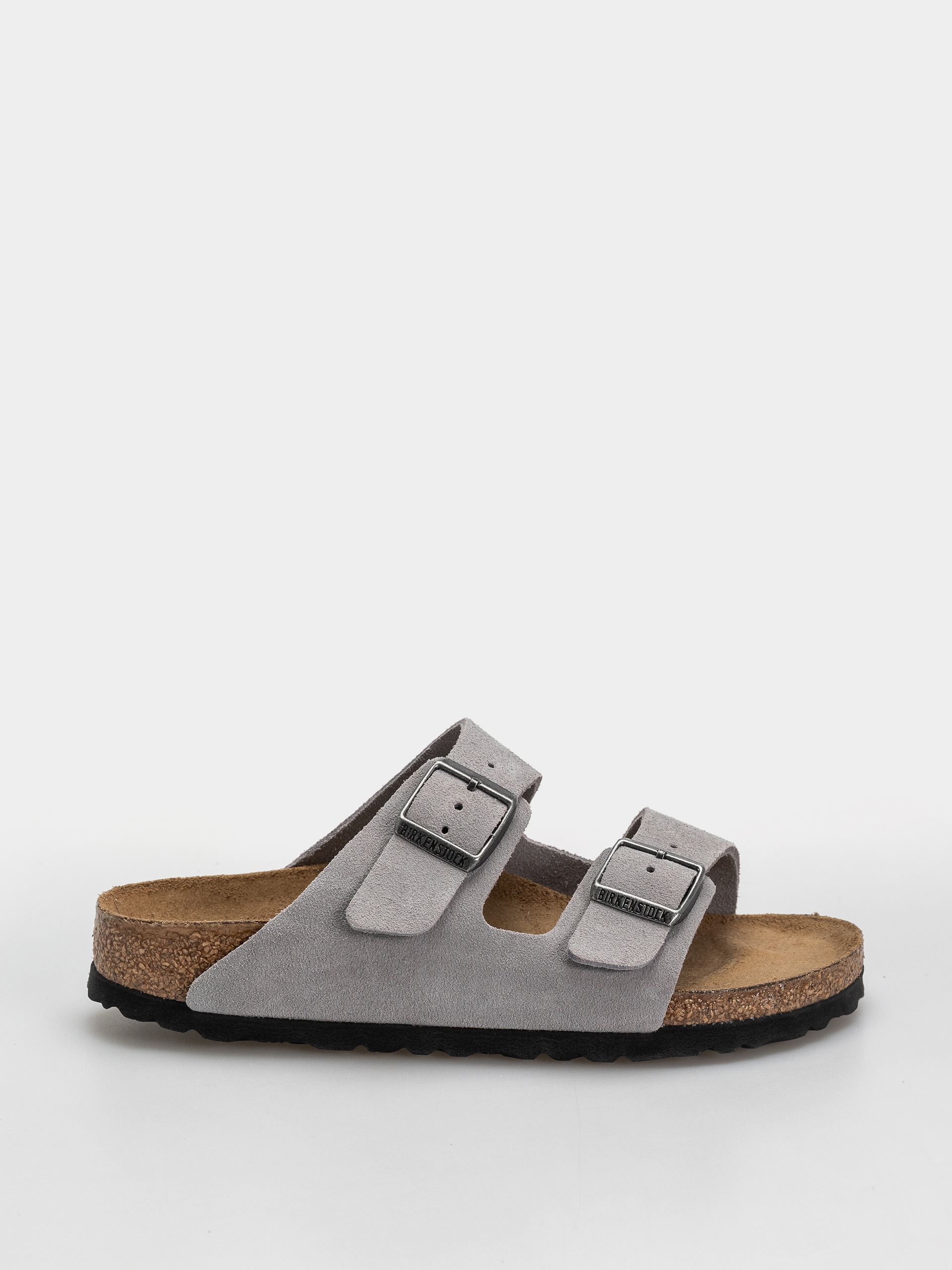 Plážovky Birkenstock Arizona Suede Leather Narrow (lavender sky)