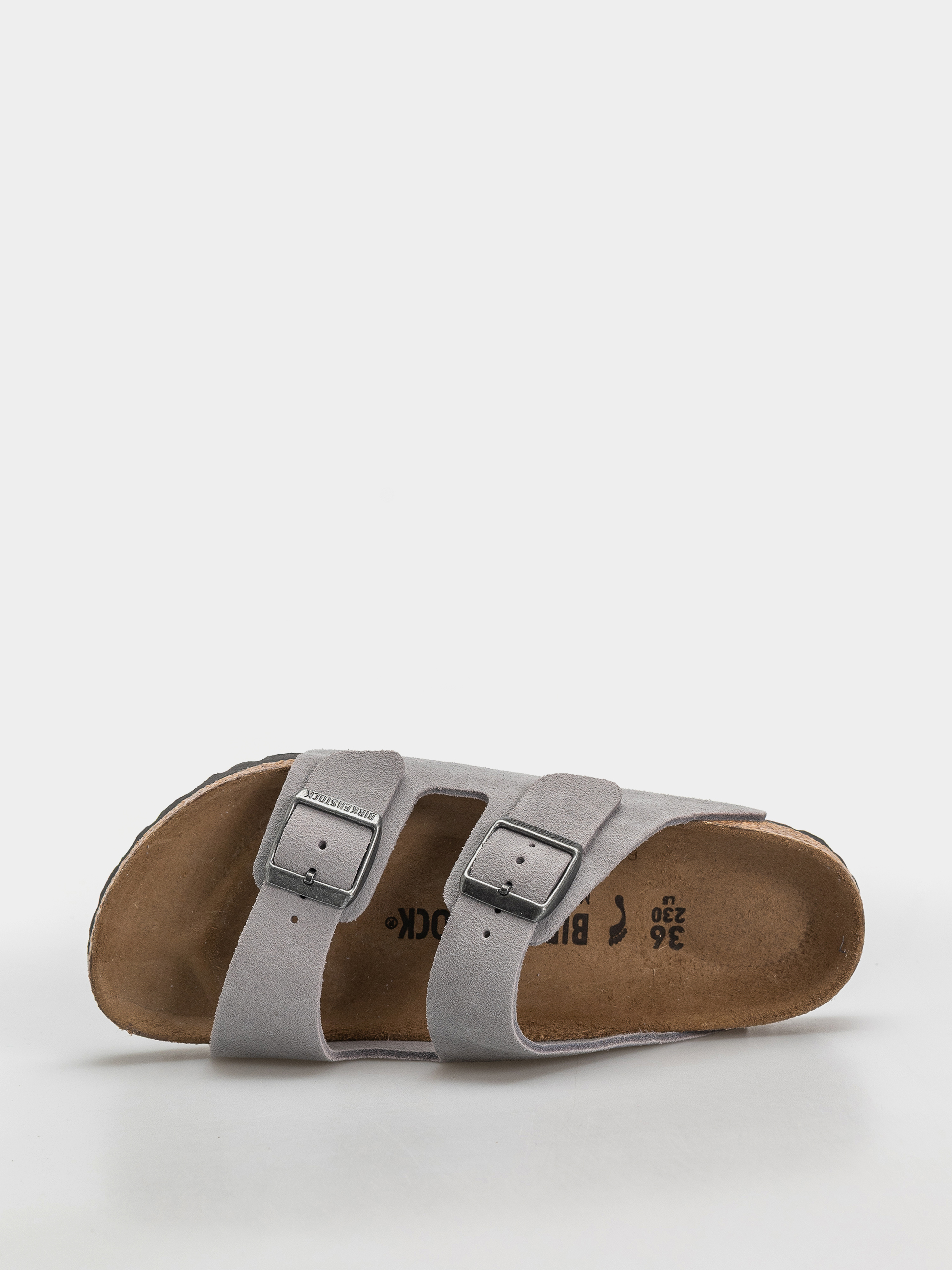 Plážovky Birkenstock Arizona Suede Leather Narrow (lavender sky)