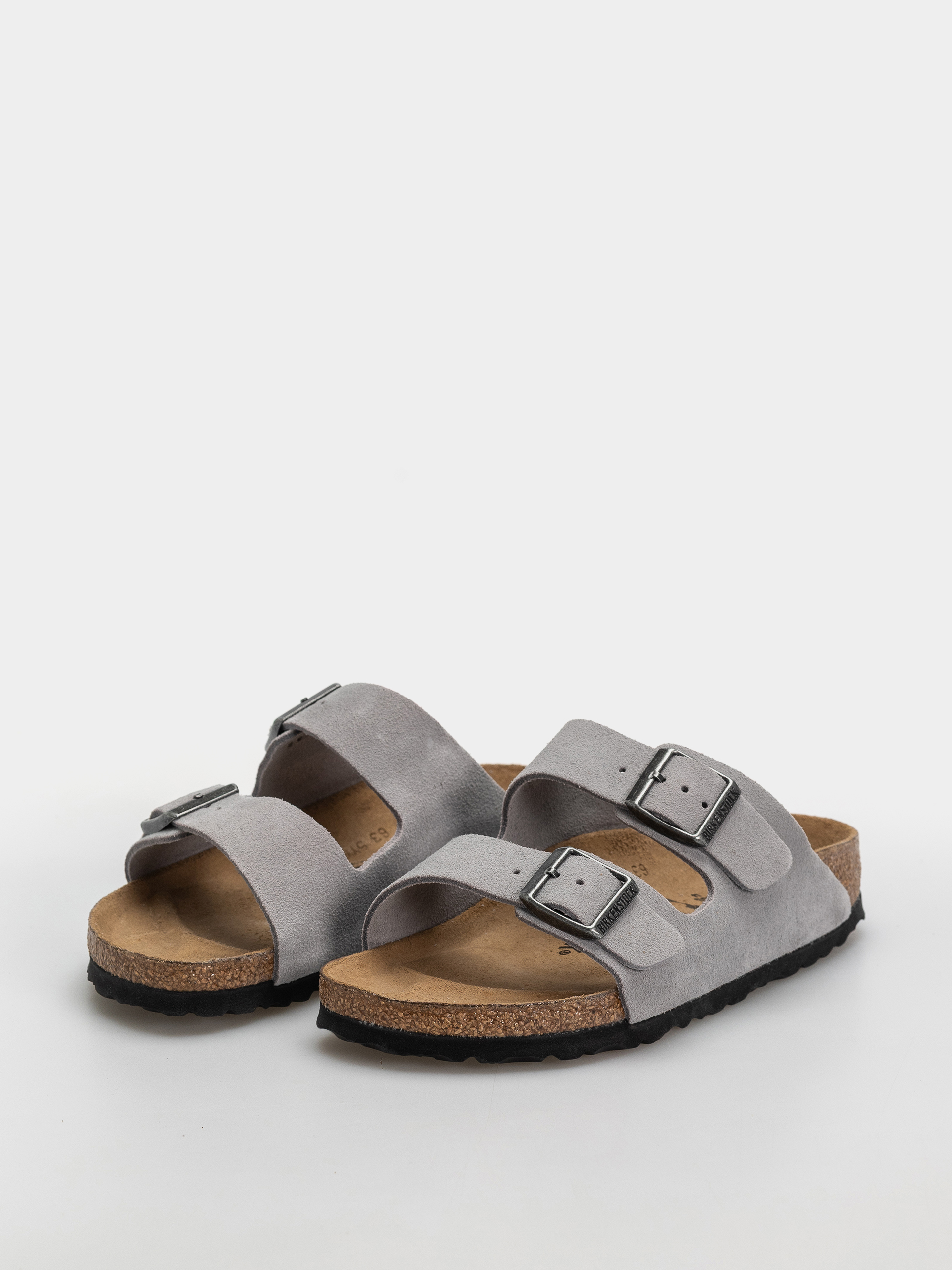 Plážovky Birkenstock Arizona Suede Leather Narrow (lavender sky)