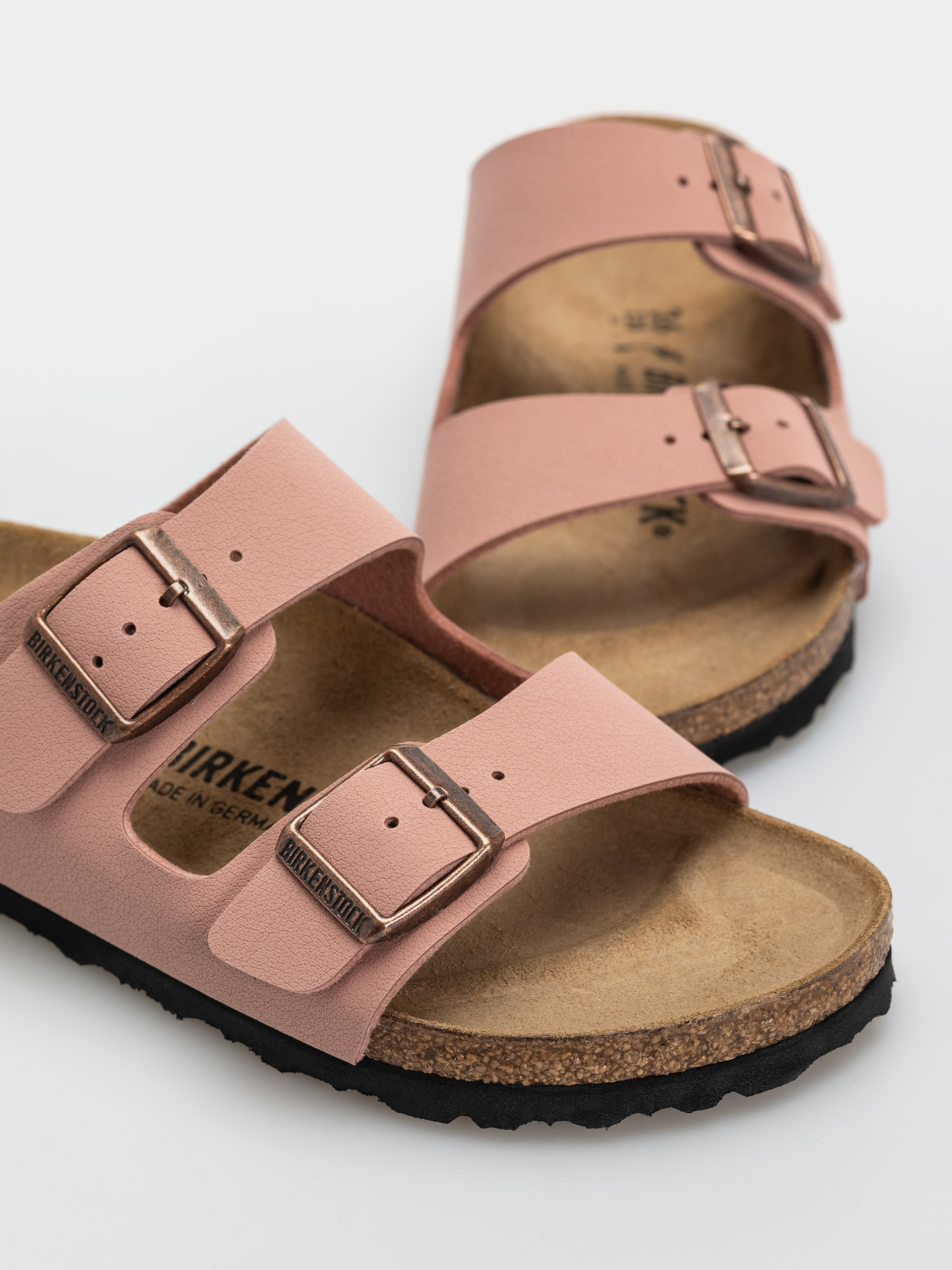 Plážovky Birkenstock Arizona Birkibuc Narrow (pink clay)