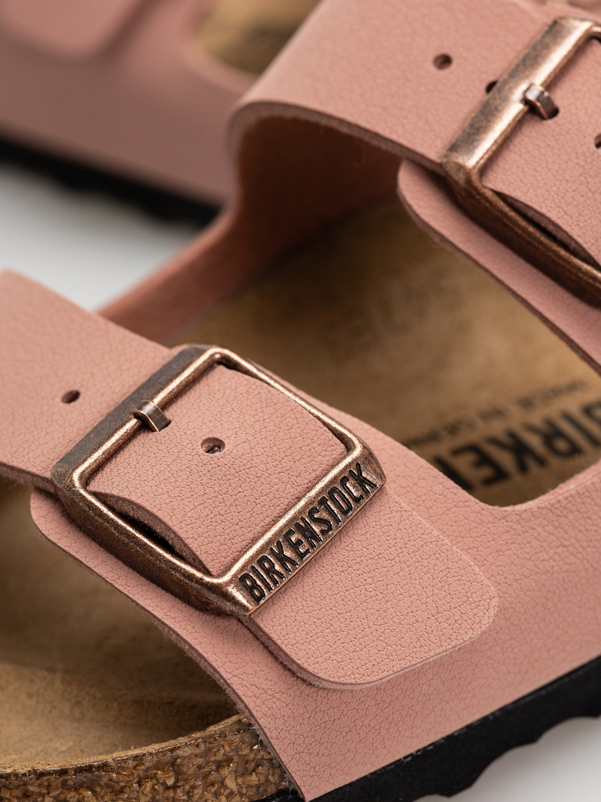 Plážovky Birkenstock Arizona Birkibuc Narrow (pink clay)