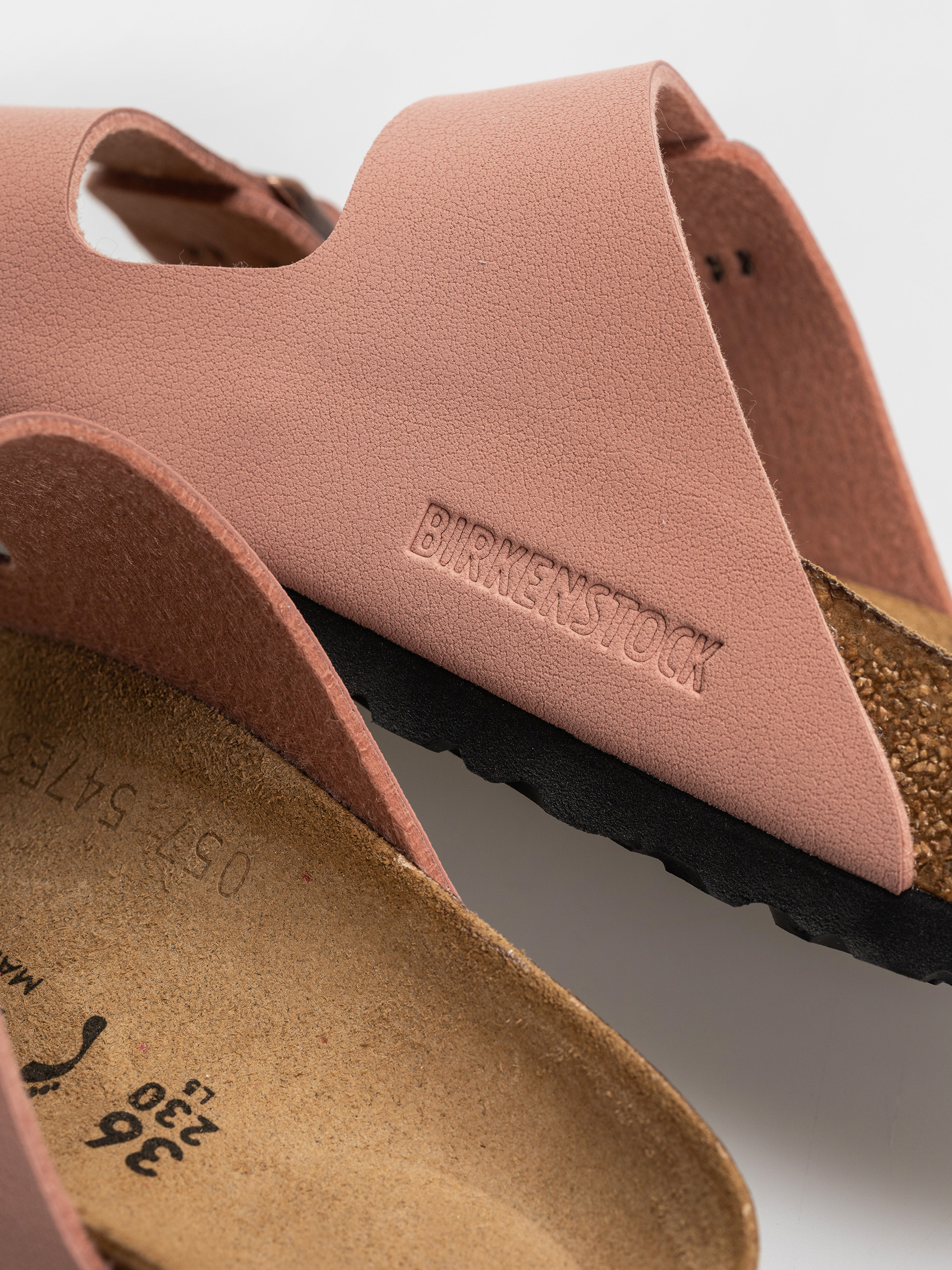 Plážovky Birkenstock Arizona Birkibuc Narrow (pink clay)