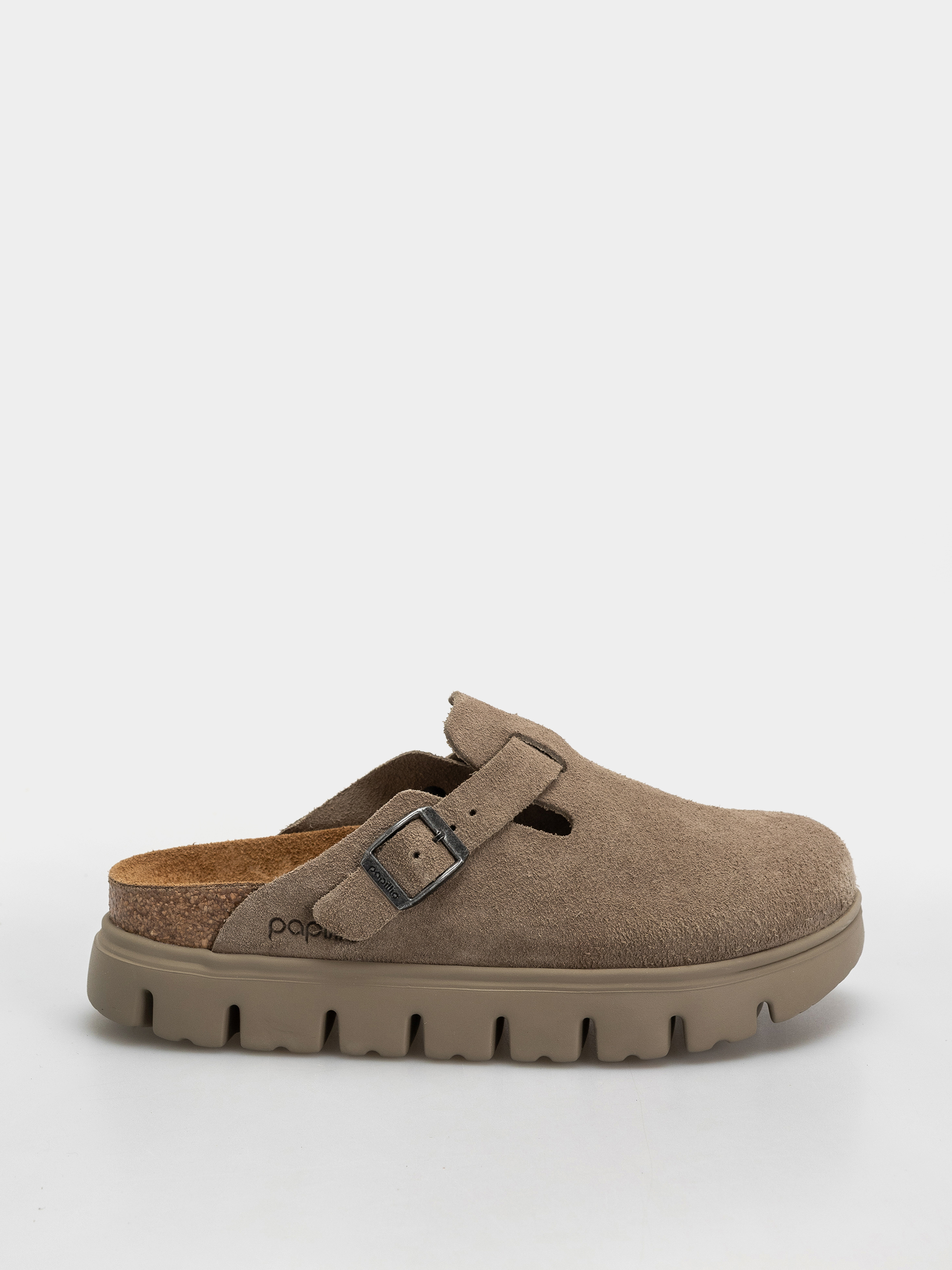 Plu00e1u017eovky Birkenstock Boston Chunky Suede Leather Narrow Wmn (taupe)