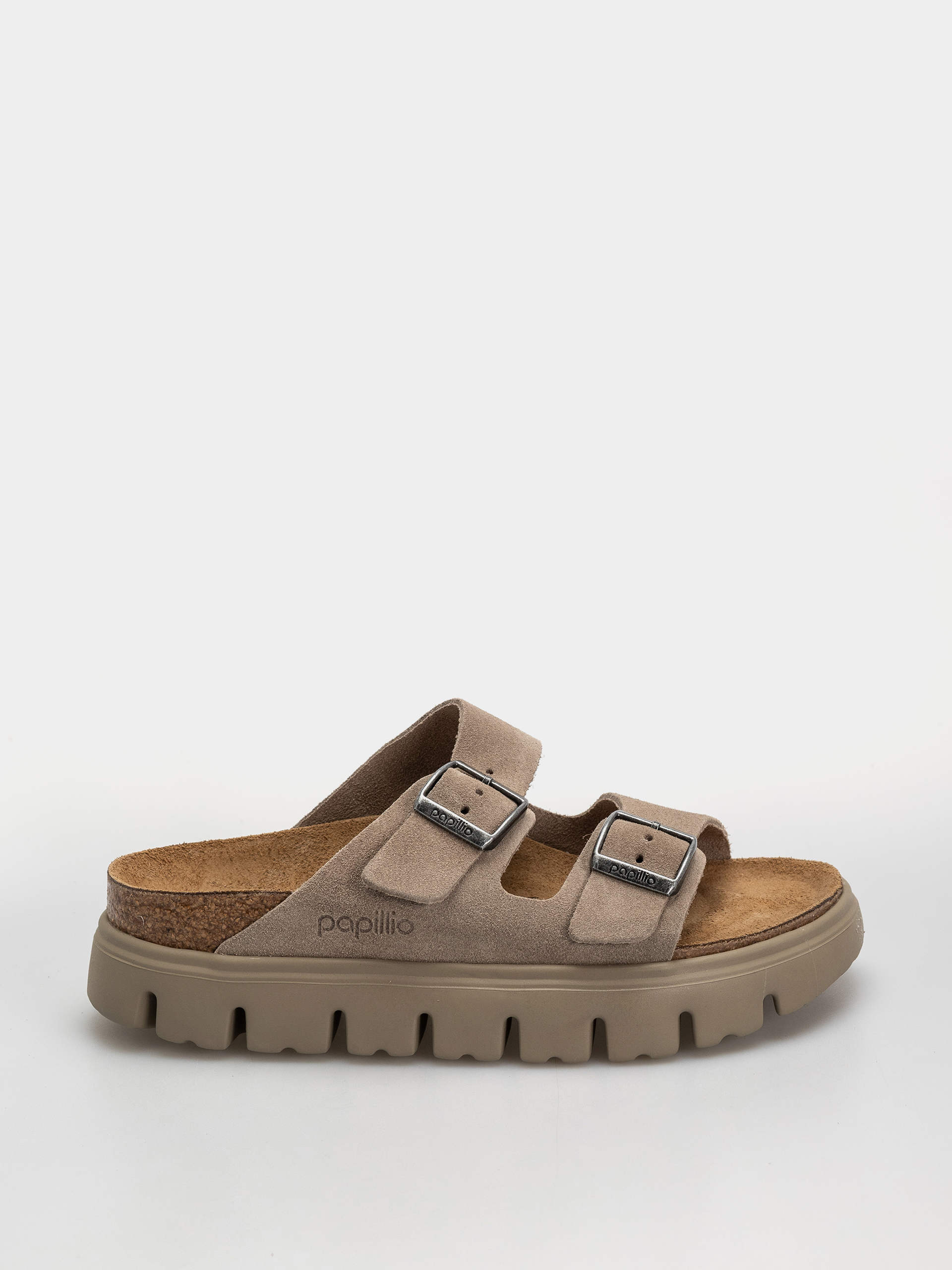 Plu00e1u017eovky Birkenstock Arizona Chunky Suede Leather Narrow Wmn (taupe tonal)