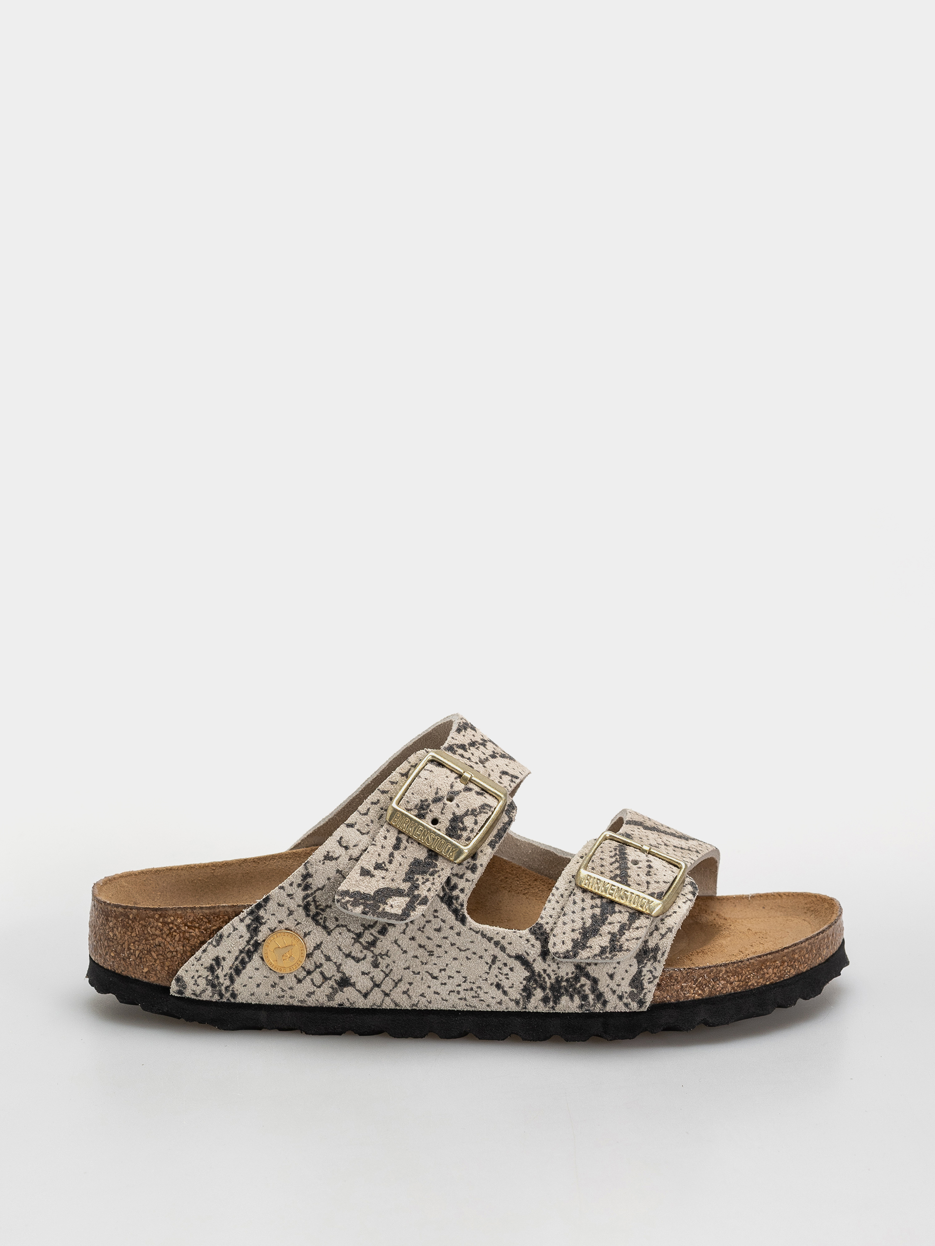 Plážovky Birkenstock Arizona Suede Leather Narrow Wmn (snake oyster)