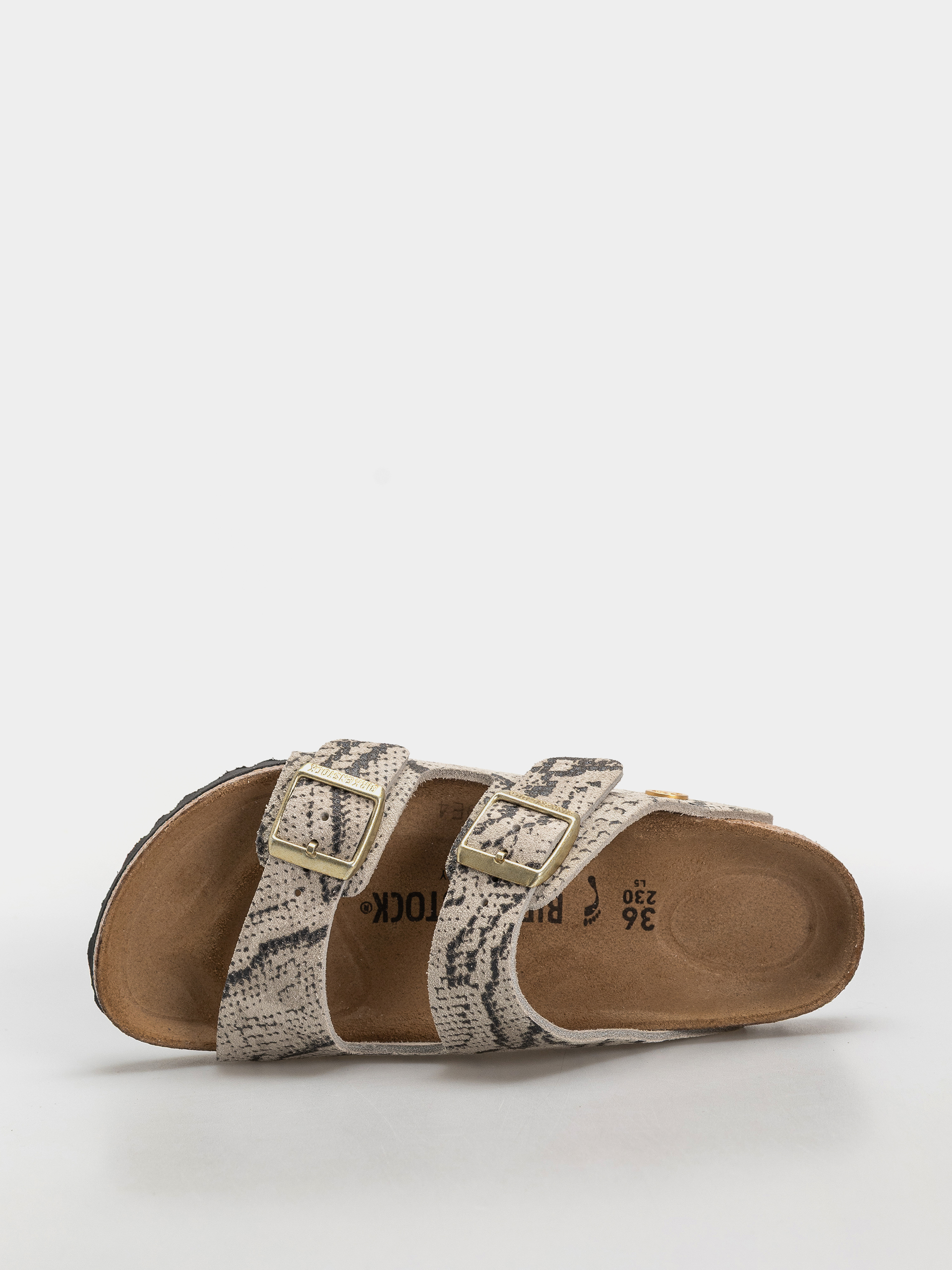 Plážovky Birkenstock Arizona Suede Leather Narrow Wmn (snake oyster)
