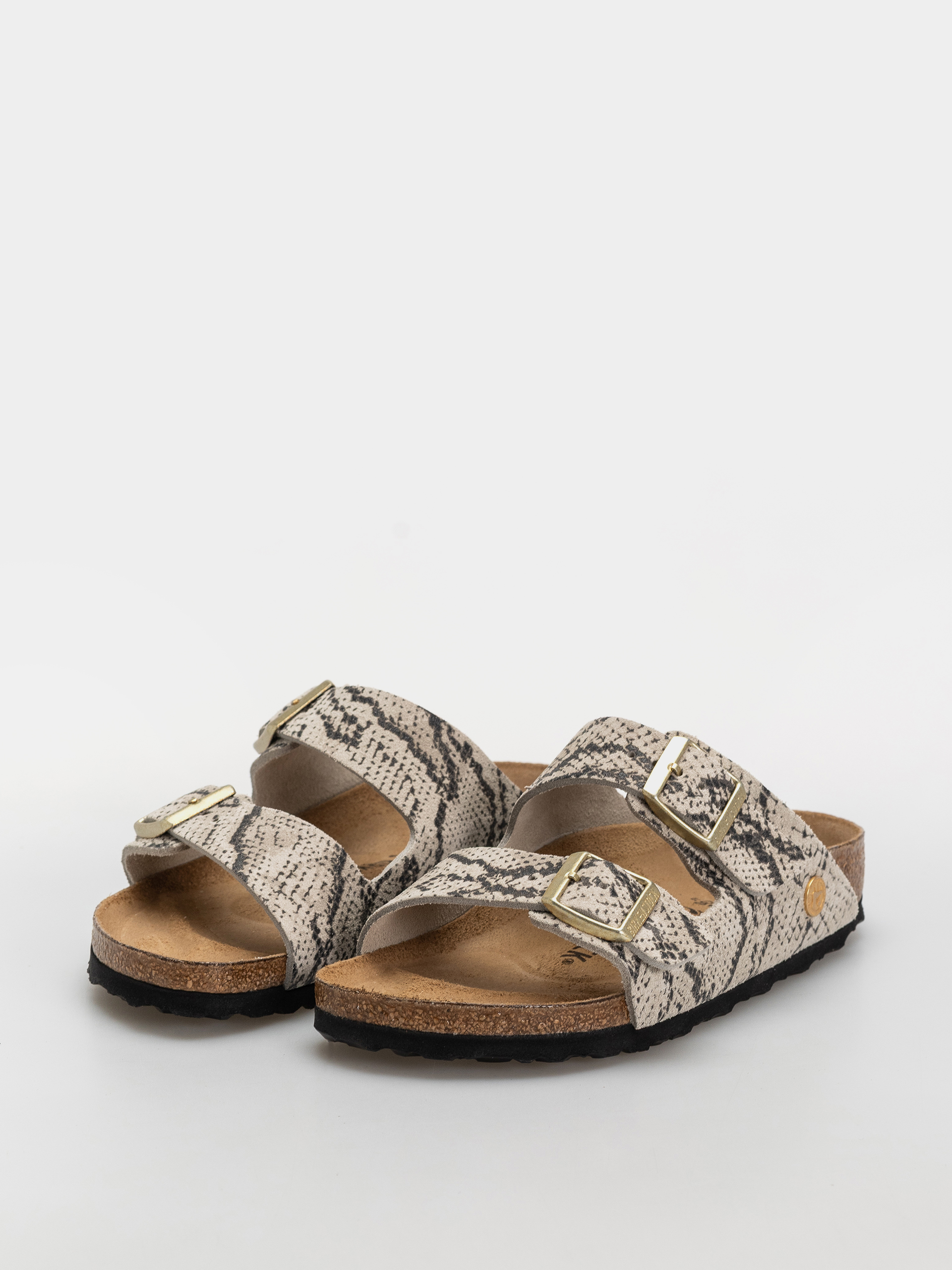 Plážovky Birkenstock Arizona Suede Leather Narrow Wmn (snake oyster)