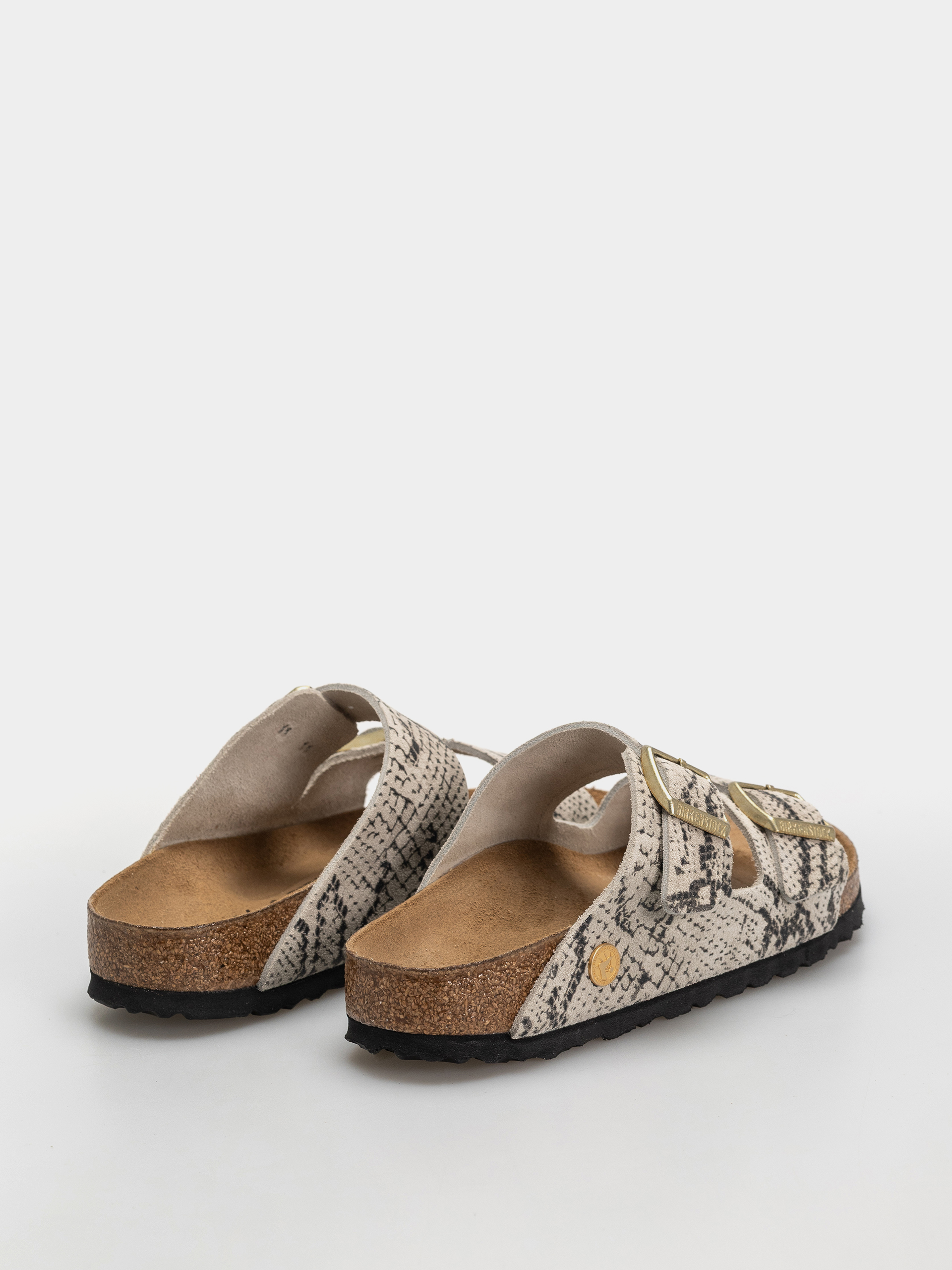 Plážovky Birkenstock Arizona Suede Leather Narrow Wmn (snake oyster)