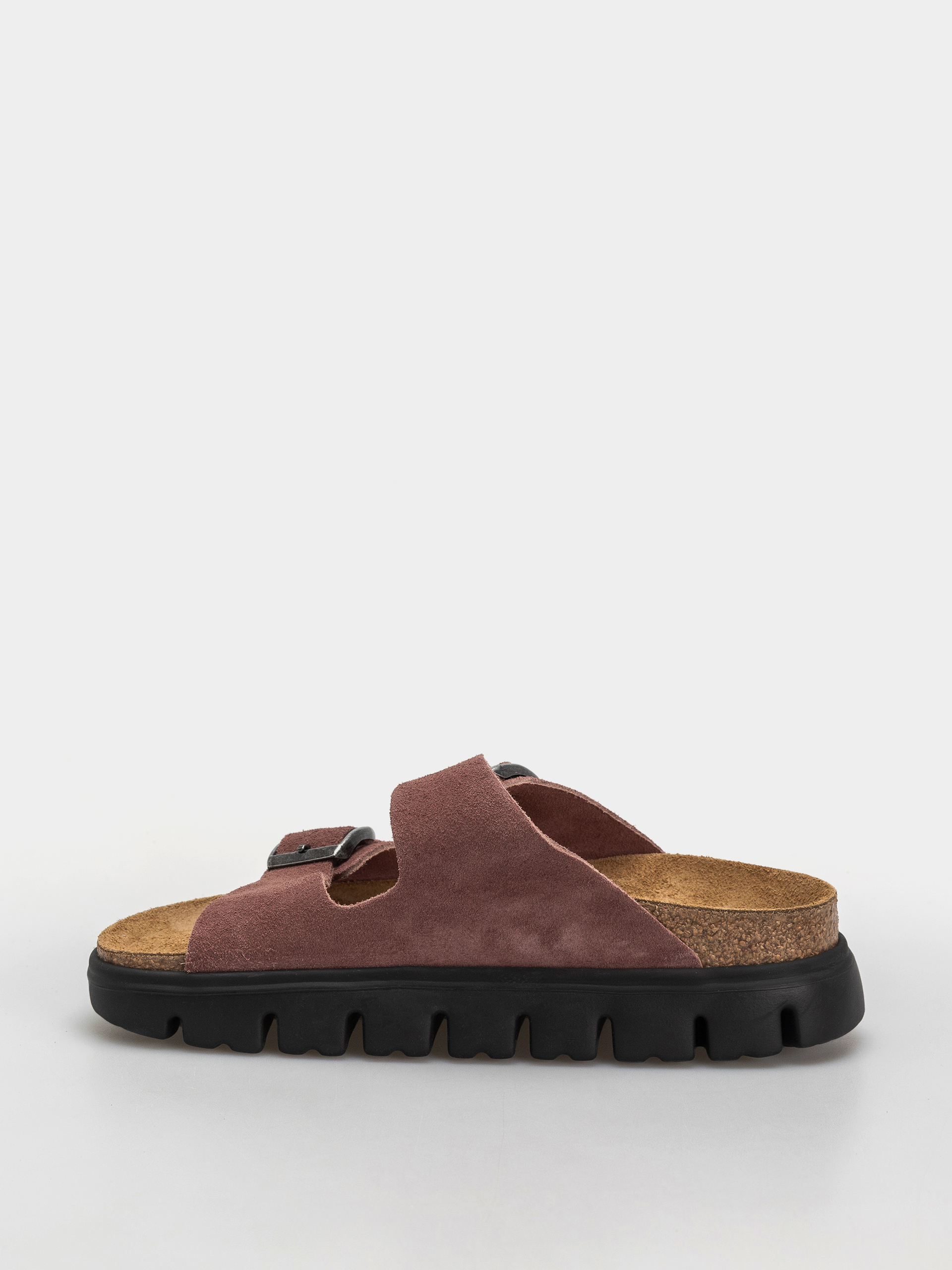 Plážovky Birkenstock Arizona Chunky Suede Leather Narrow Wmn (pepper)