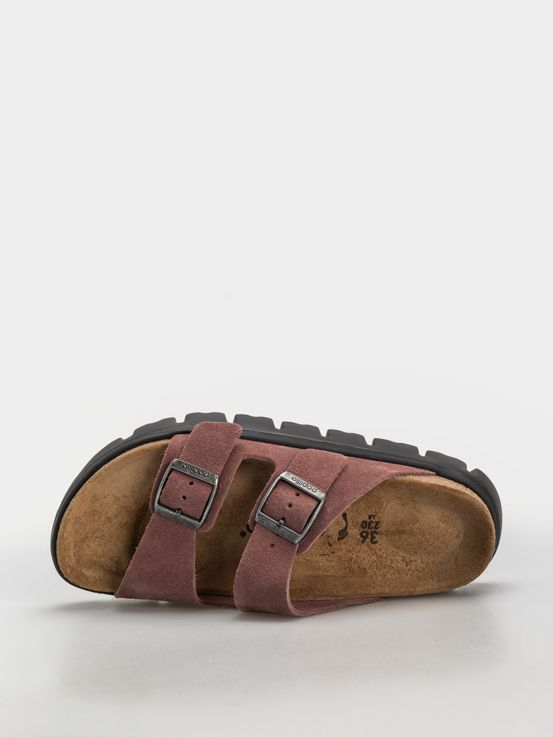 Plážovky Birkenstock Arizona Chunky Suede Leather Narrow Wmn (pepper)