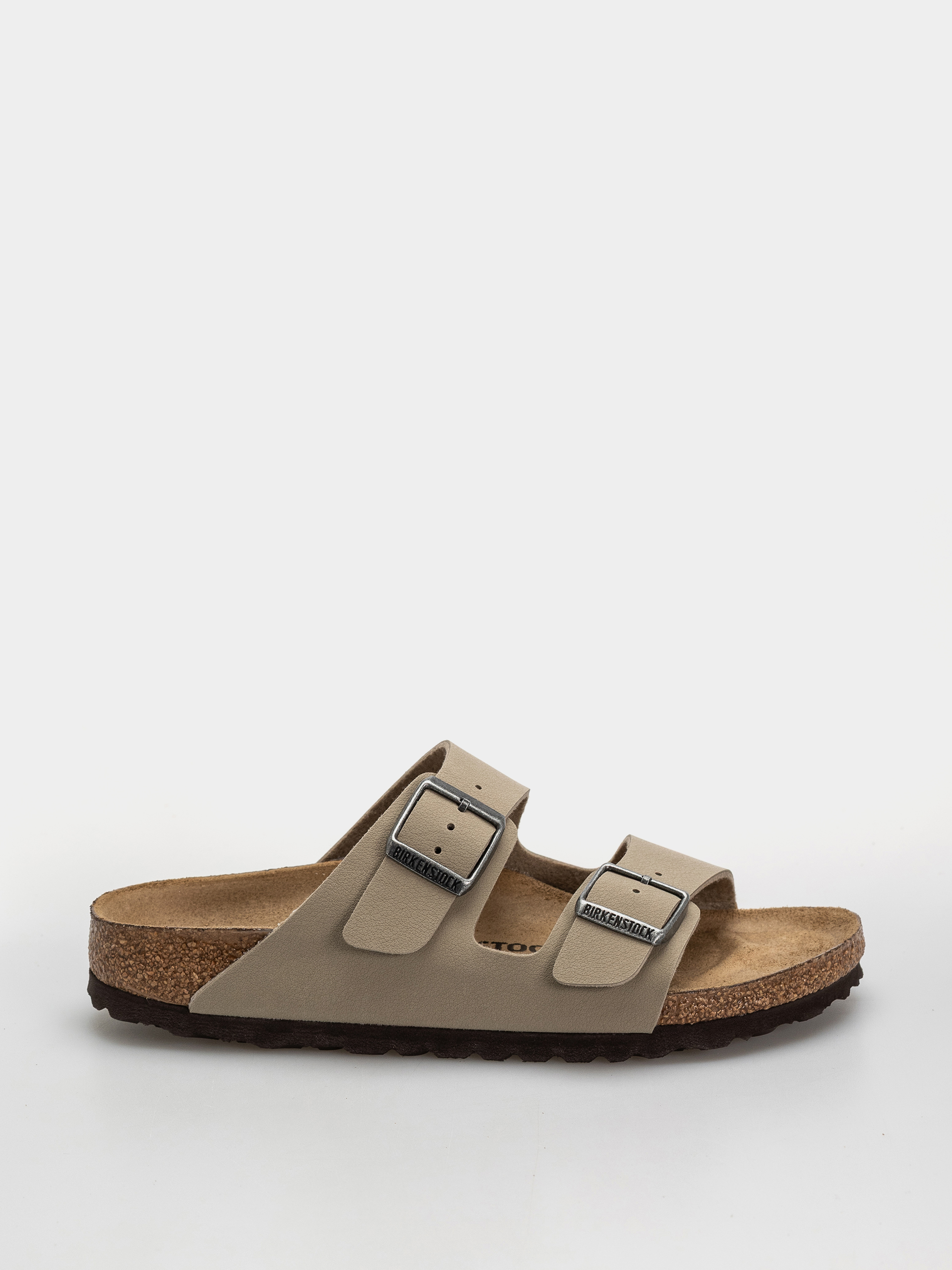 Plážovky Birkenstock Arizona Birko Flor Narrow (faded khaki/dark brown os)