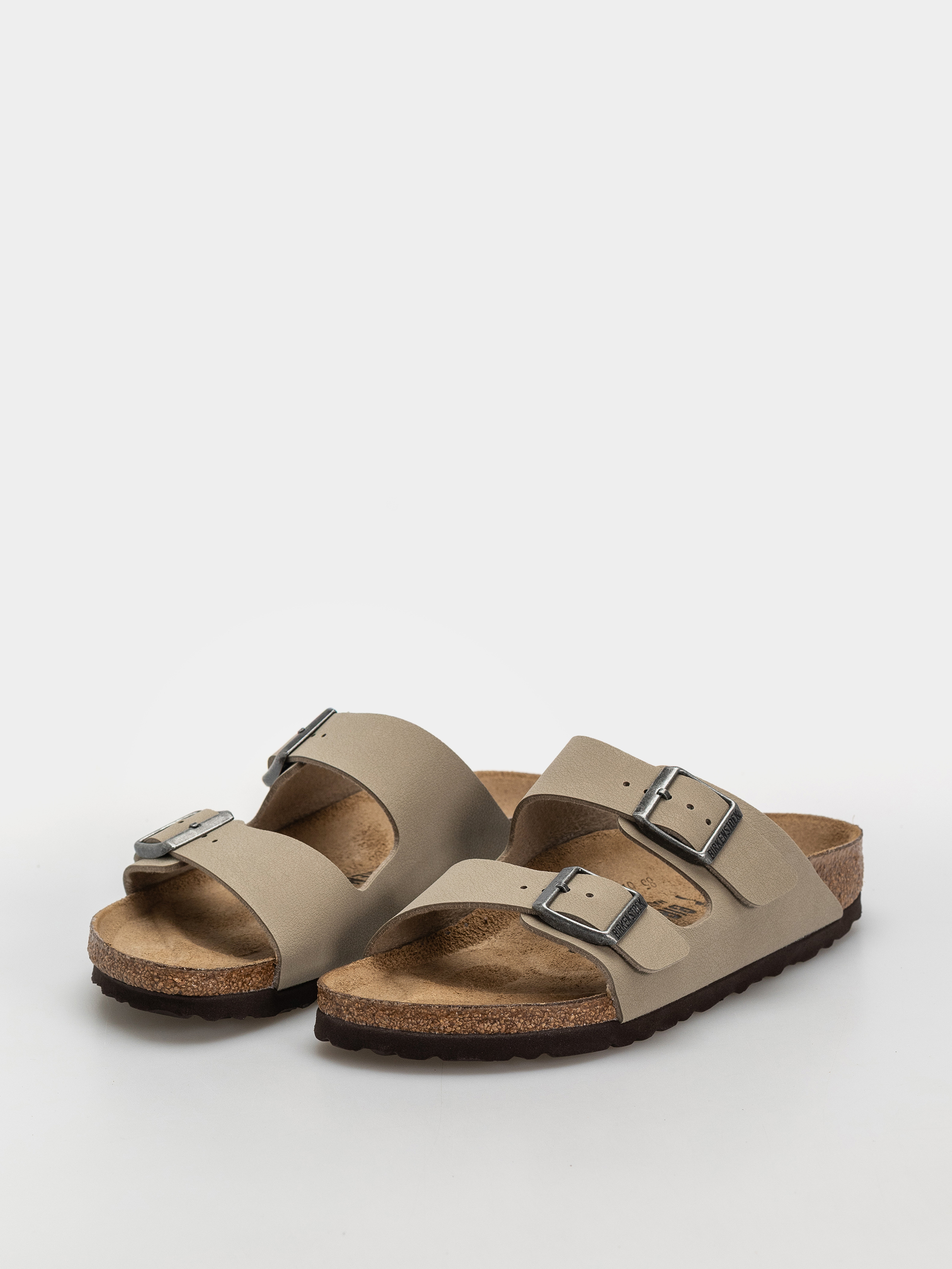 Plážovky Birkenstock Arizona Birko Flor Narrow (faded khaki/dark brown os)