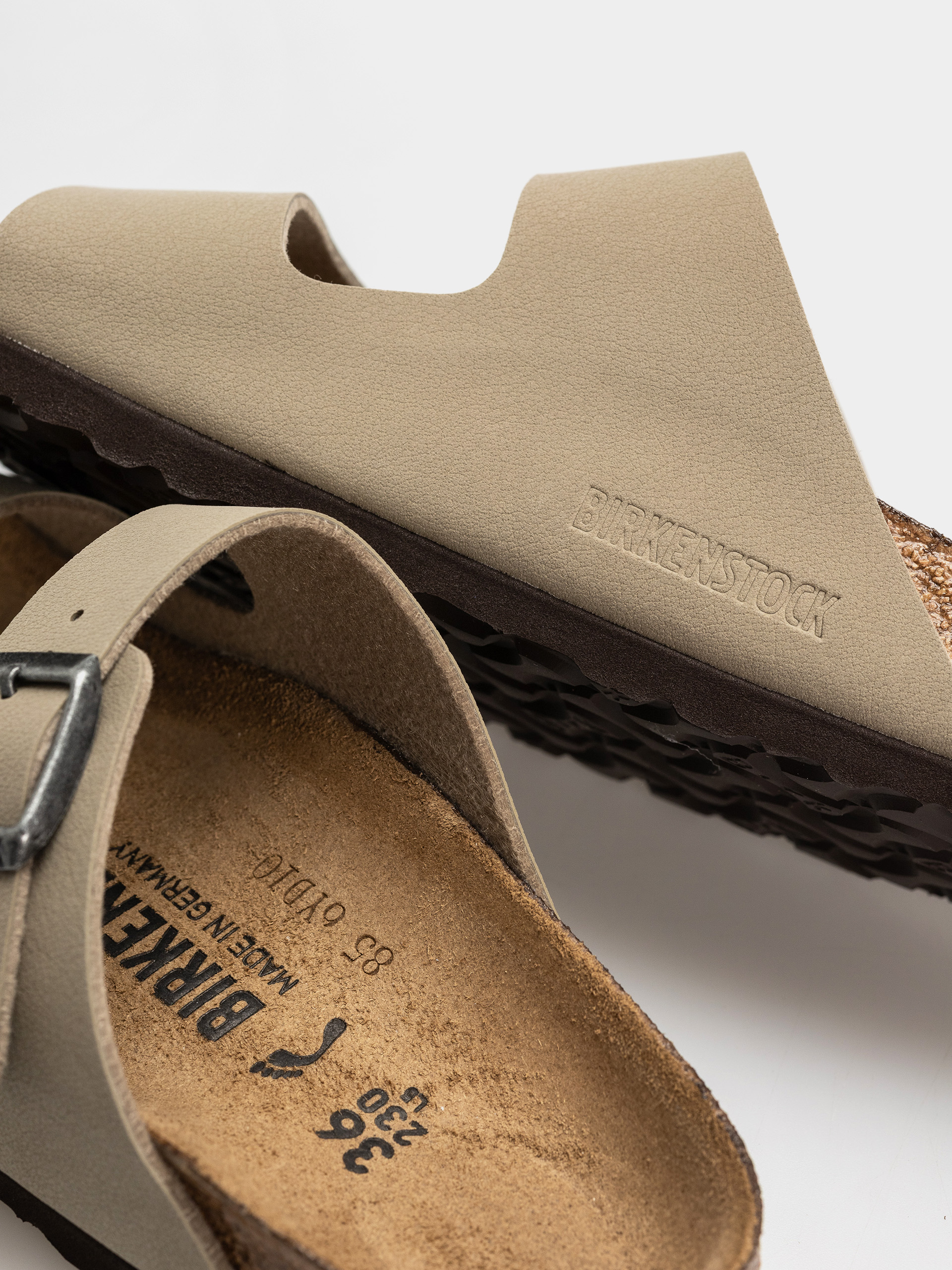 Plážovky Birkenstock Arizona Birko Flor Narrow (faded khaki/dark brown os)