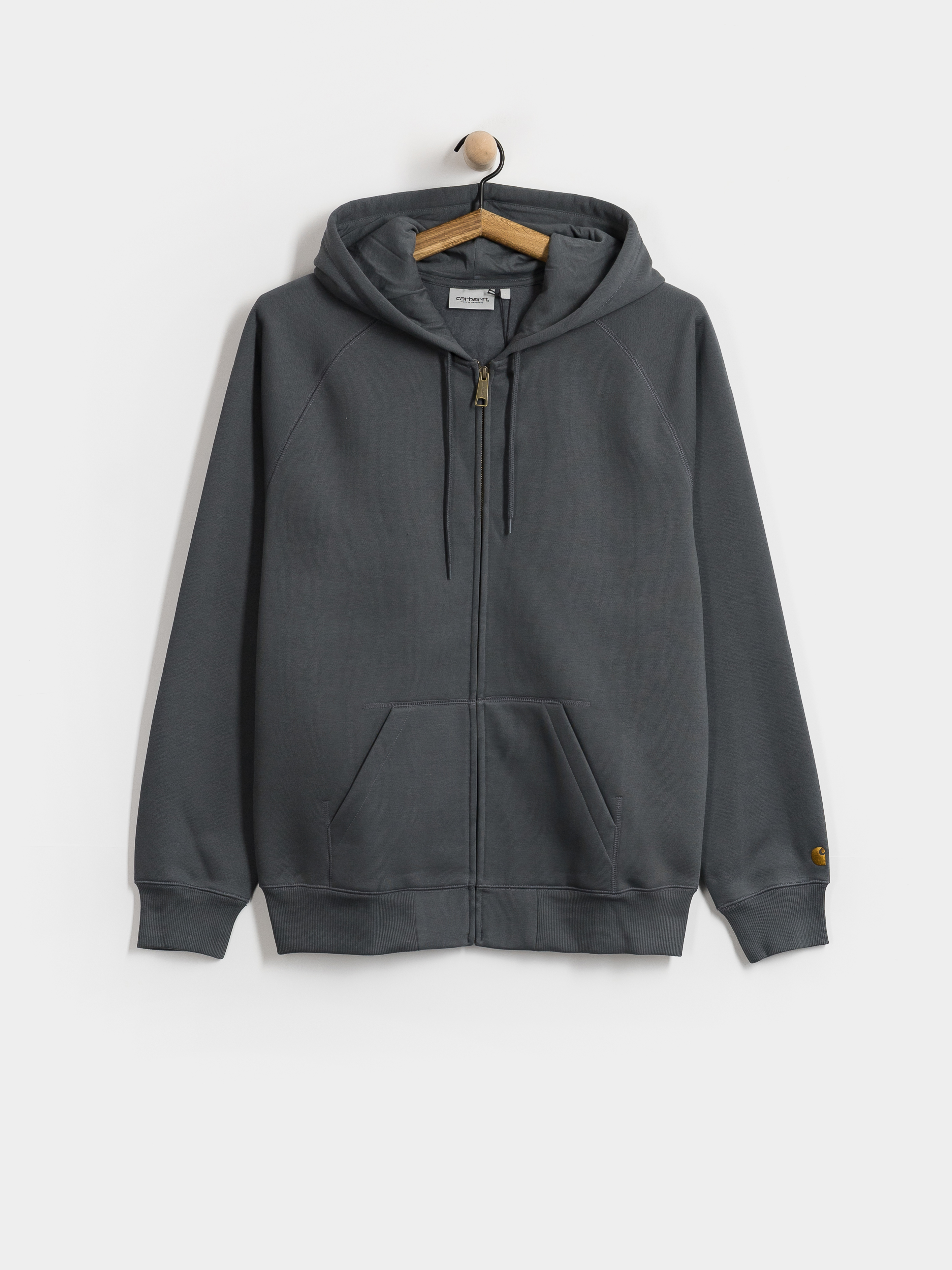 Mikina s kapucí Carhartt WIP Chase ZHD (styx/gold)
