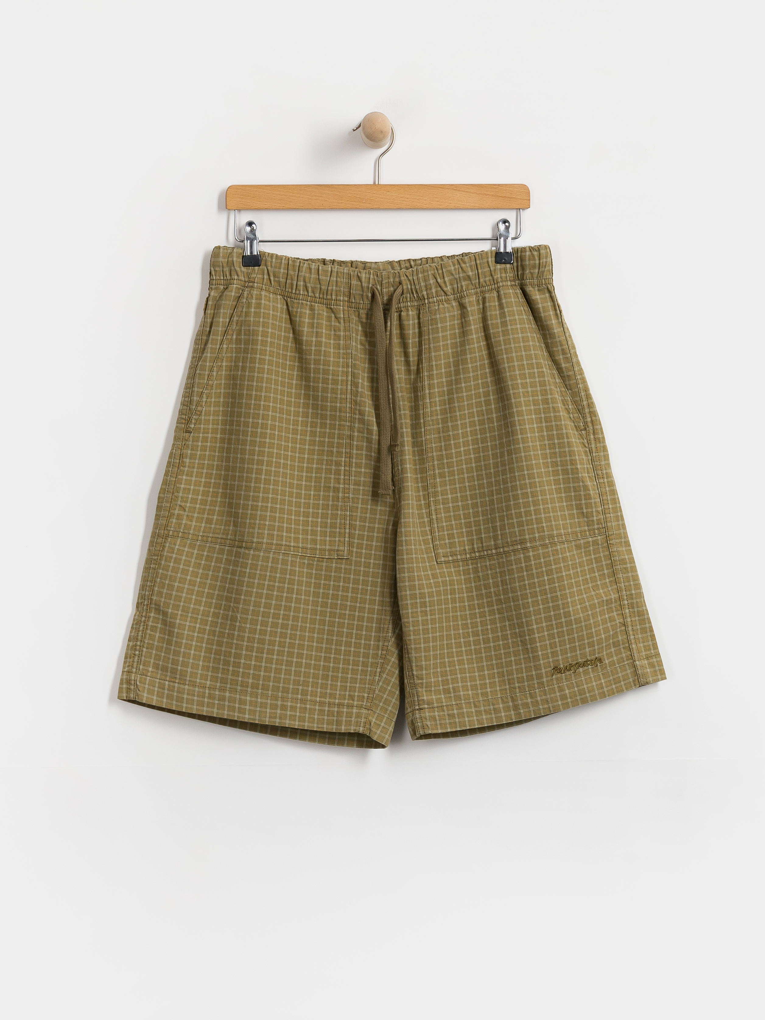 Kraťasy Polar Skate Hike Cotton (olive check)