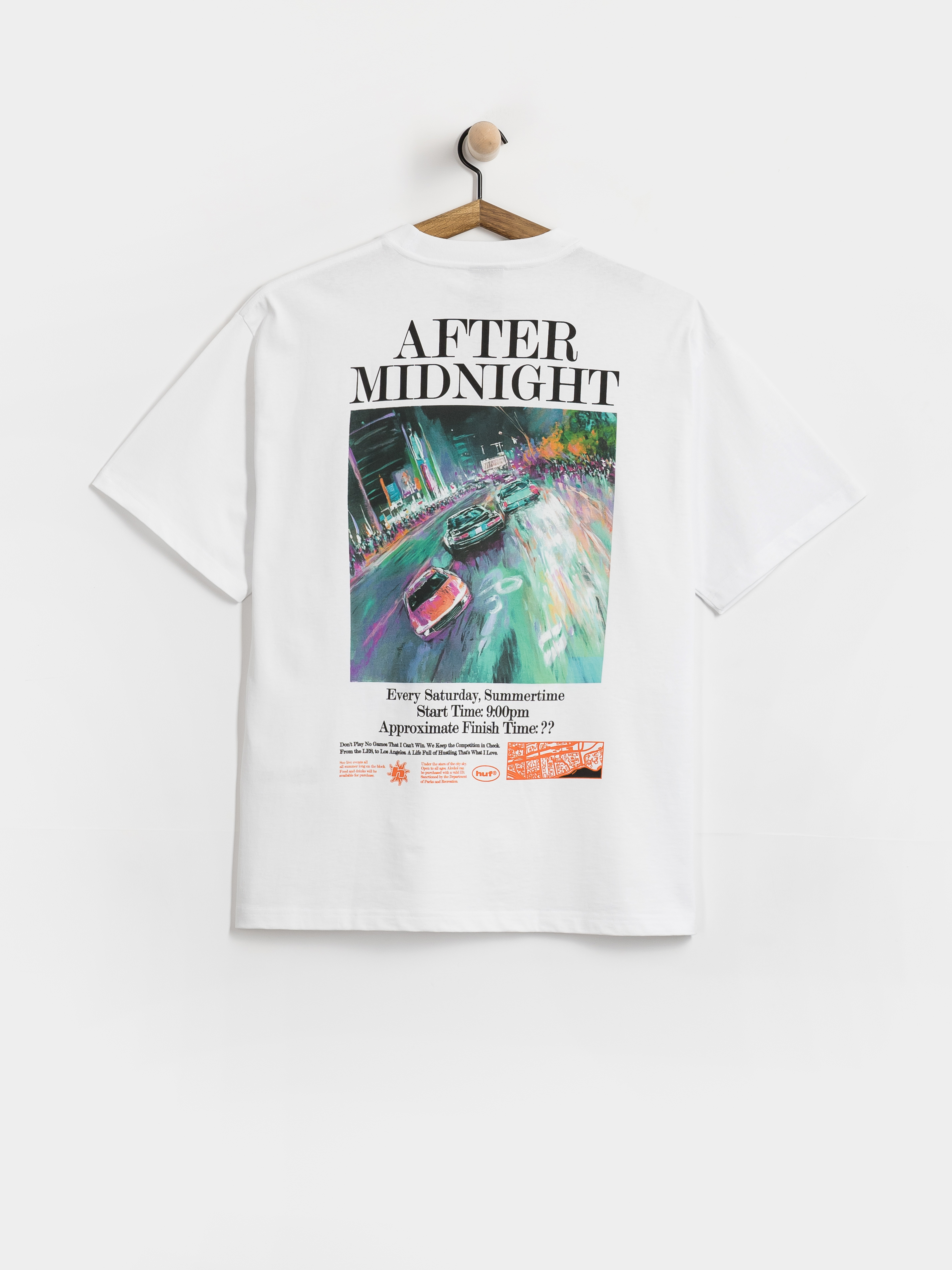 Tričko HUF After Midnight (white)