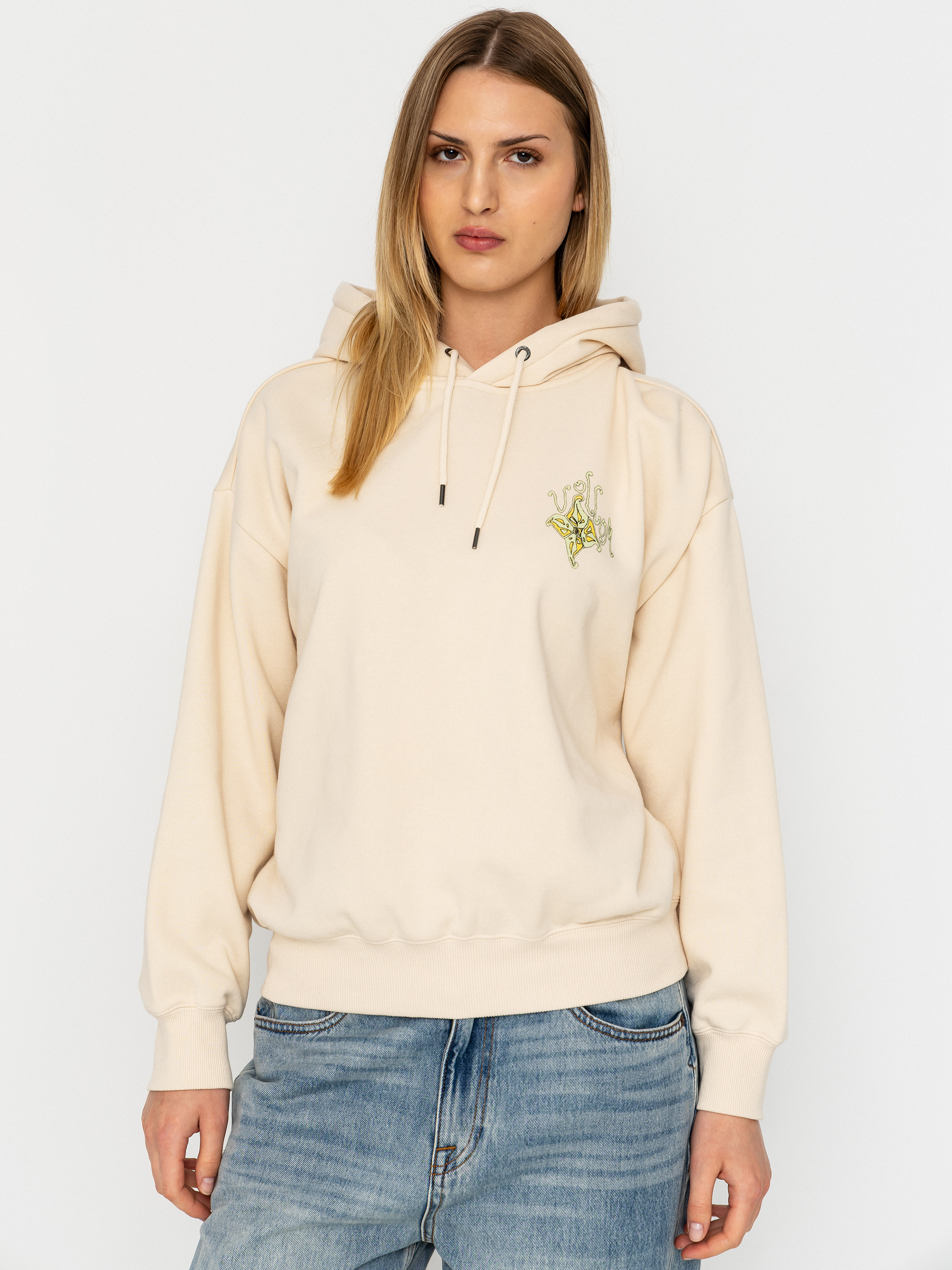 Mikina s kapucí Volcom Moove On HD Wmn (vintage white)