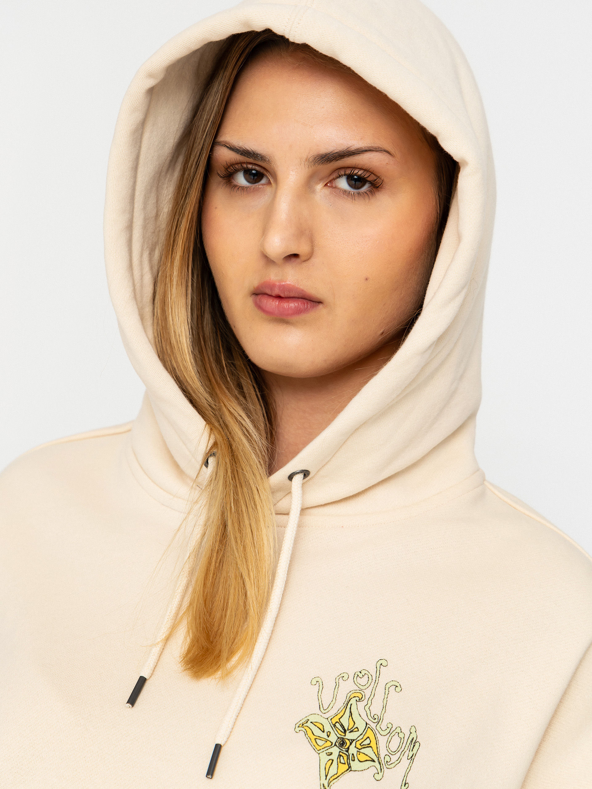 Mikina s kapucí Volcom Moove On HD Wmn (vintage white)