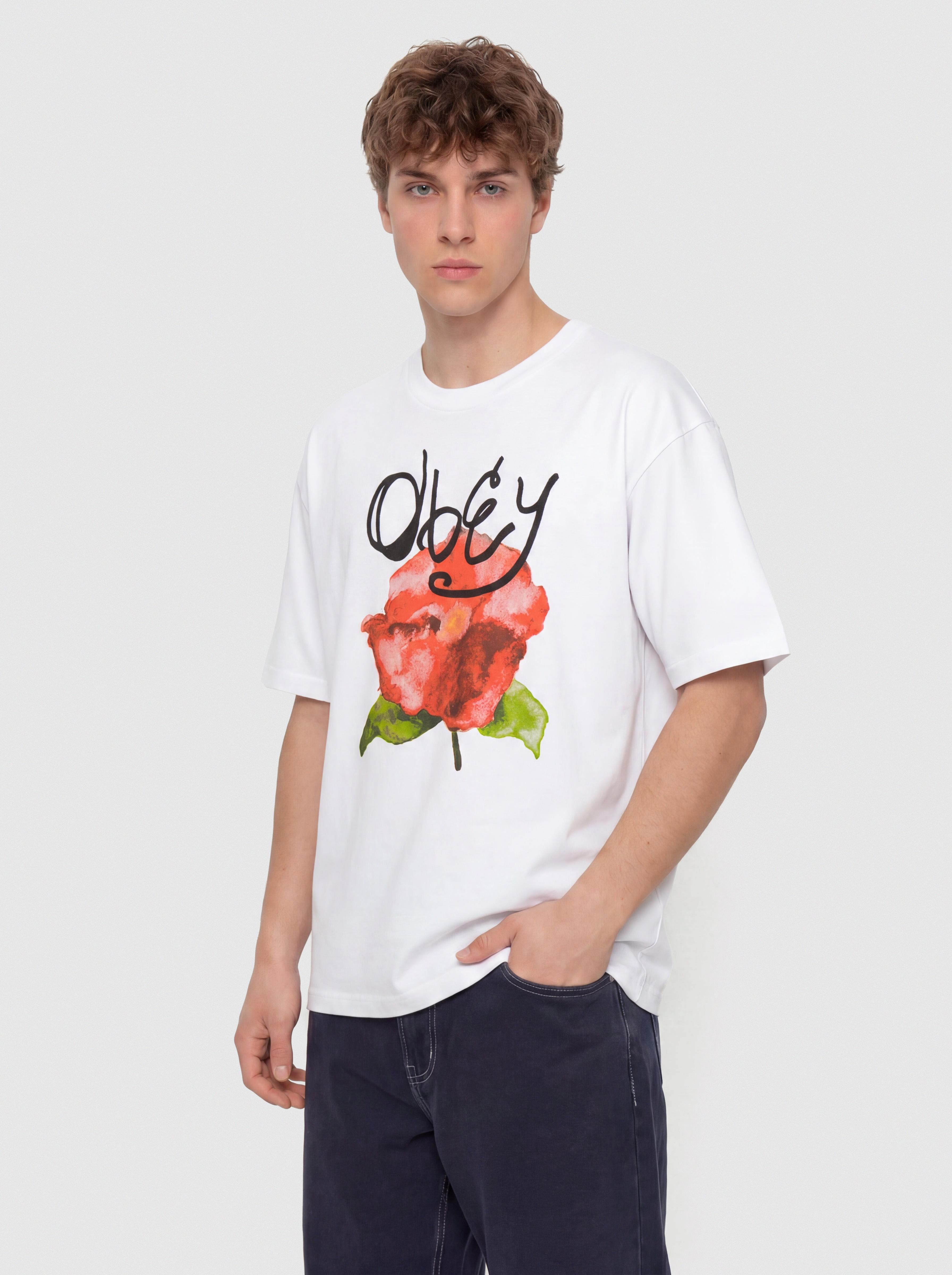 Tričko OBEY Watercolor Poppy