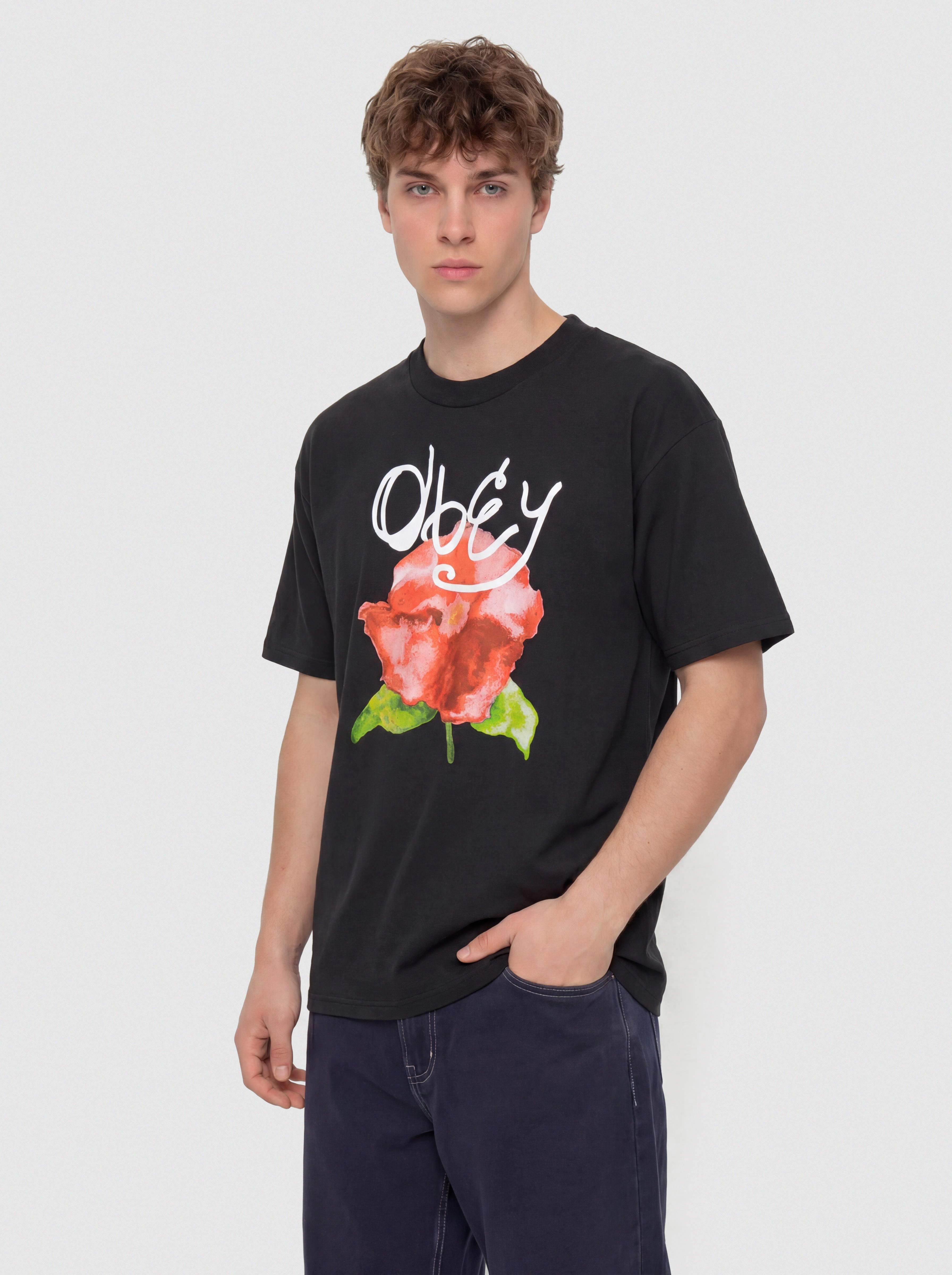 Triu010dko OBEY Watercolor Poppy (vintage black)