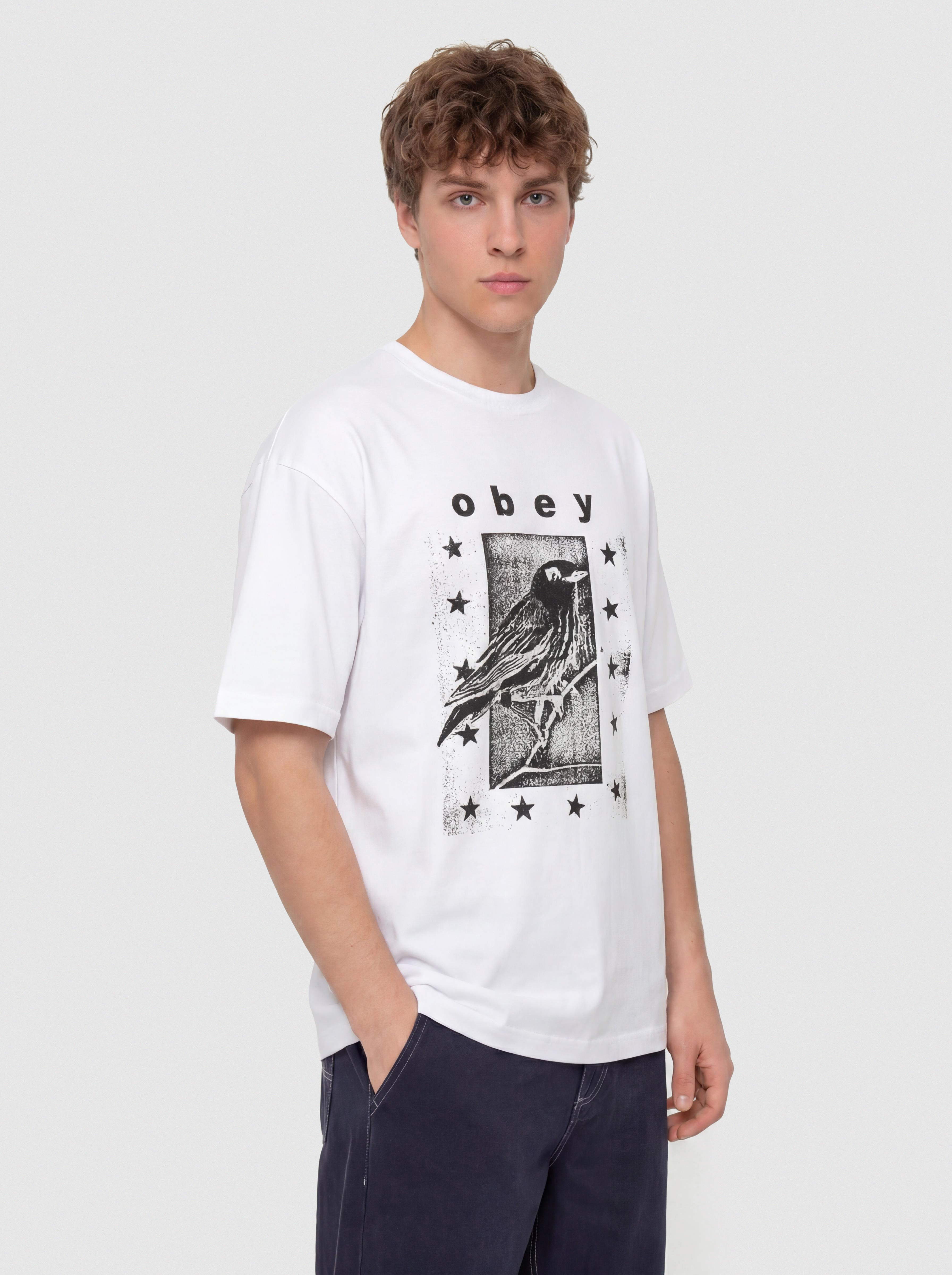 Tričko OBEY Fly Away (white)