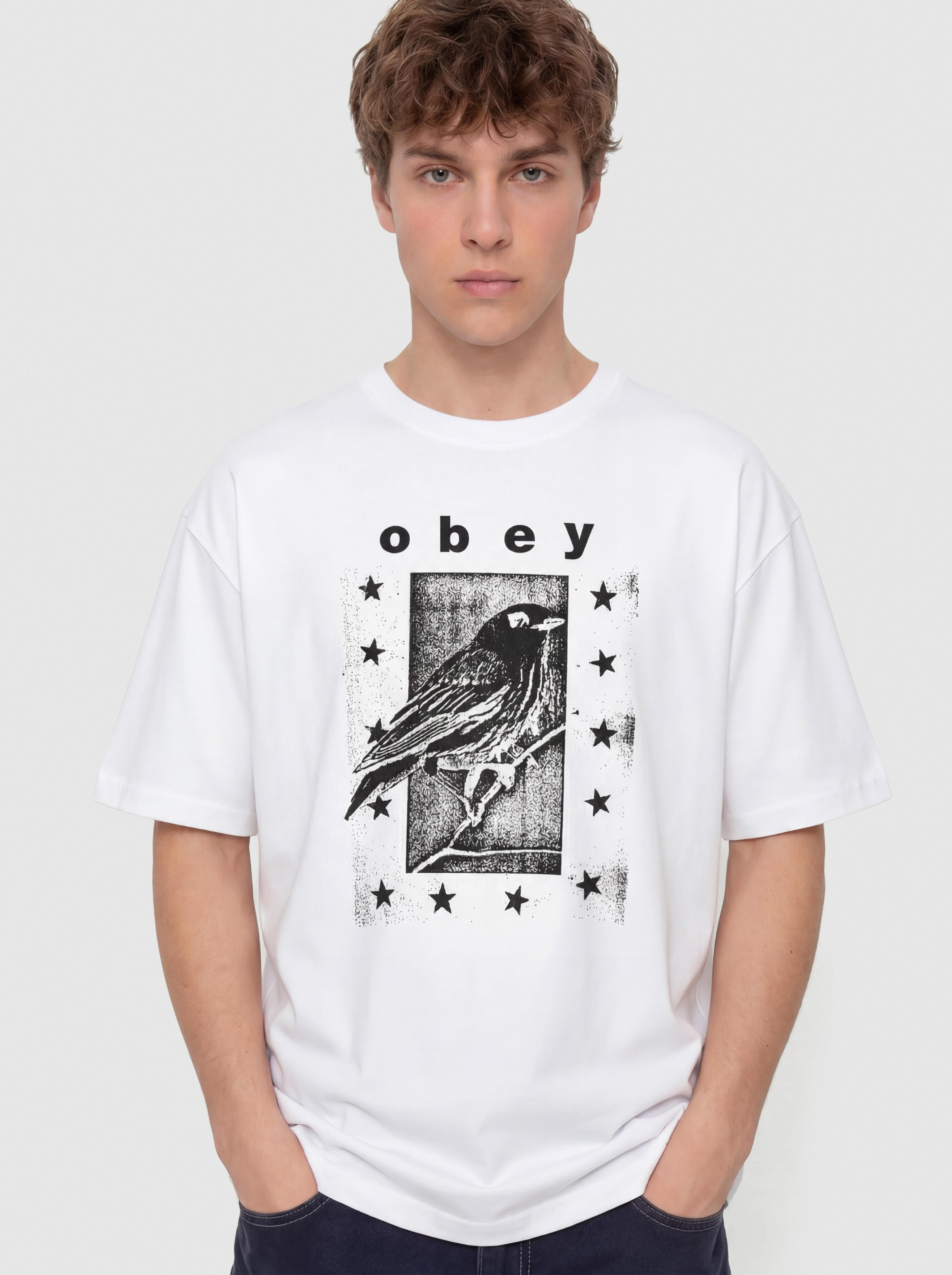 Tričko OBEY Fly Away (white)
