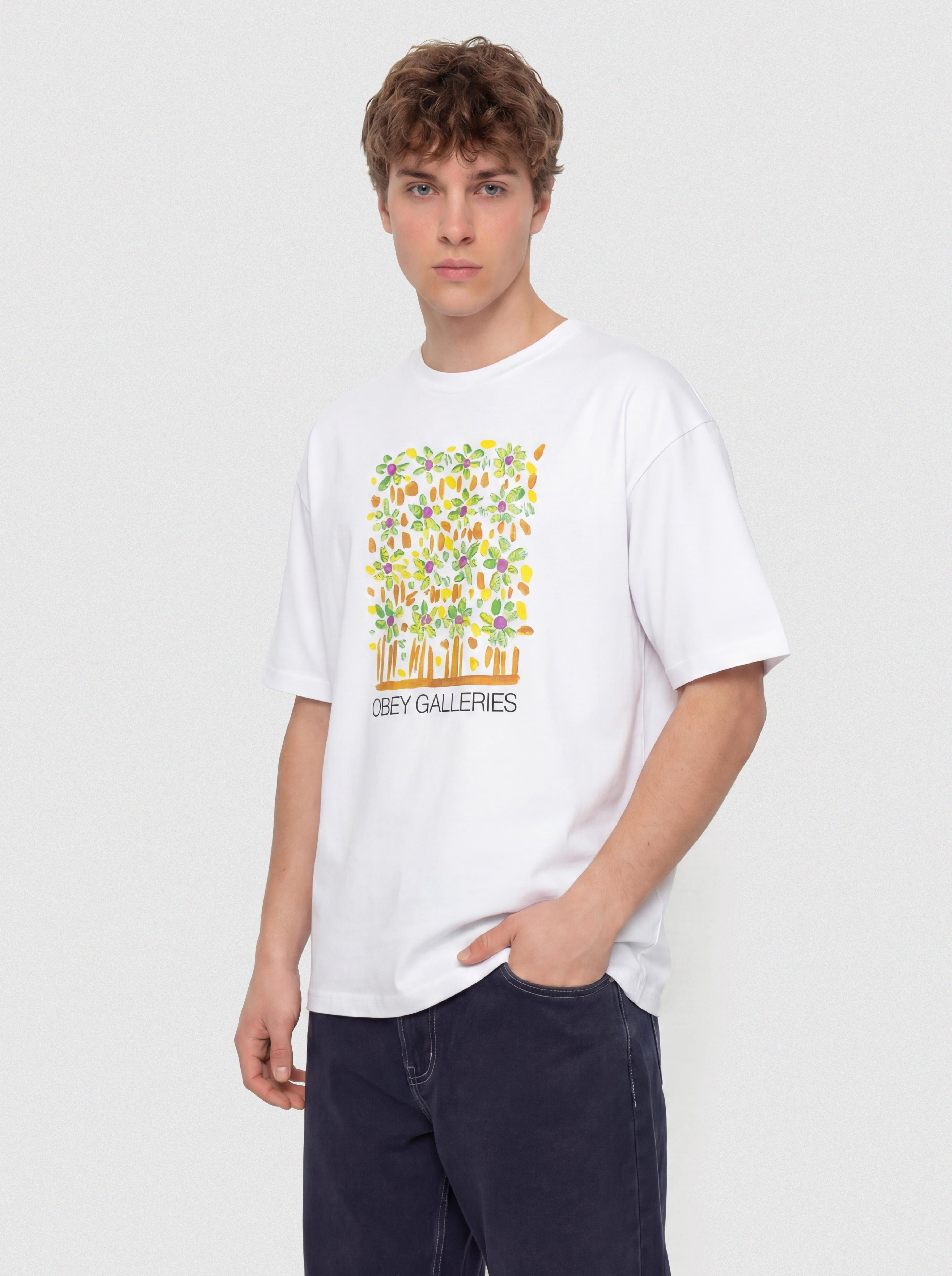 Tričko OBEY Galleries (white)
