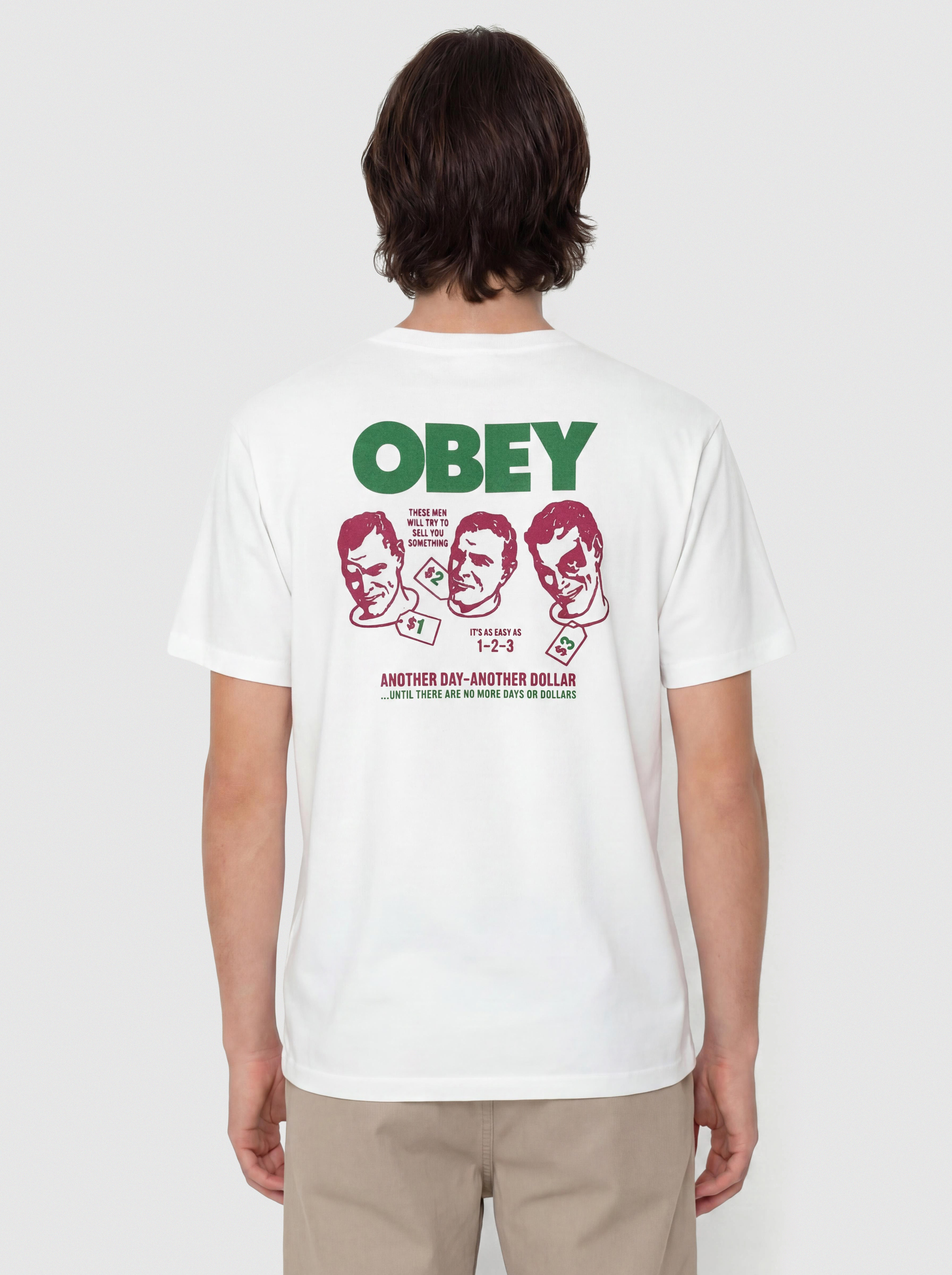 Tričko OBEY Another Dollar (white)