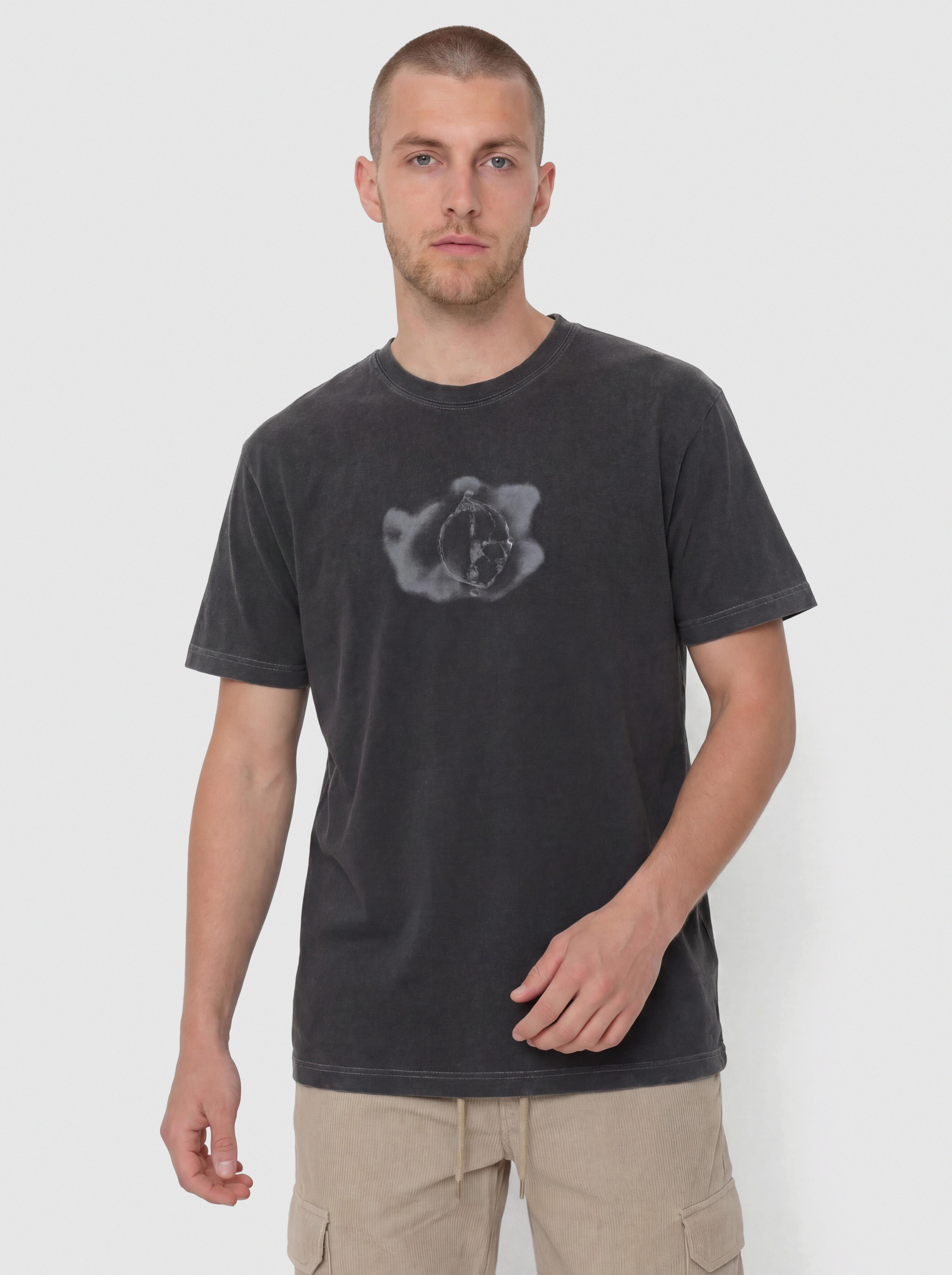 Tričko Polar Skate Metal Logo (silver black)