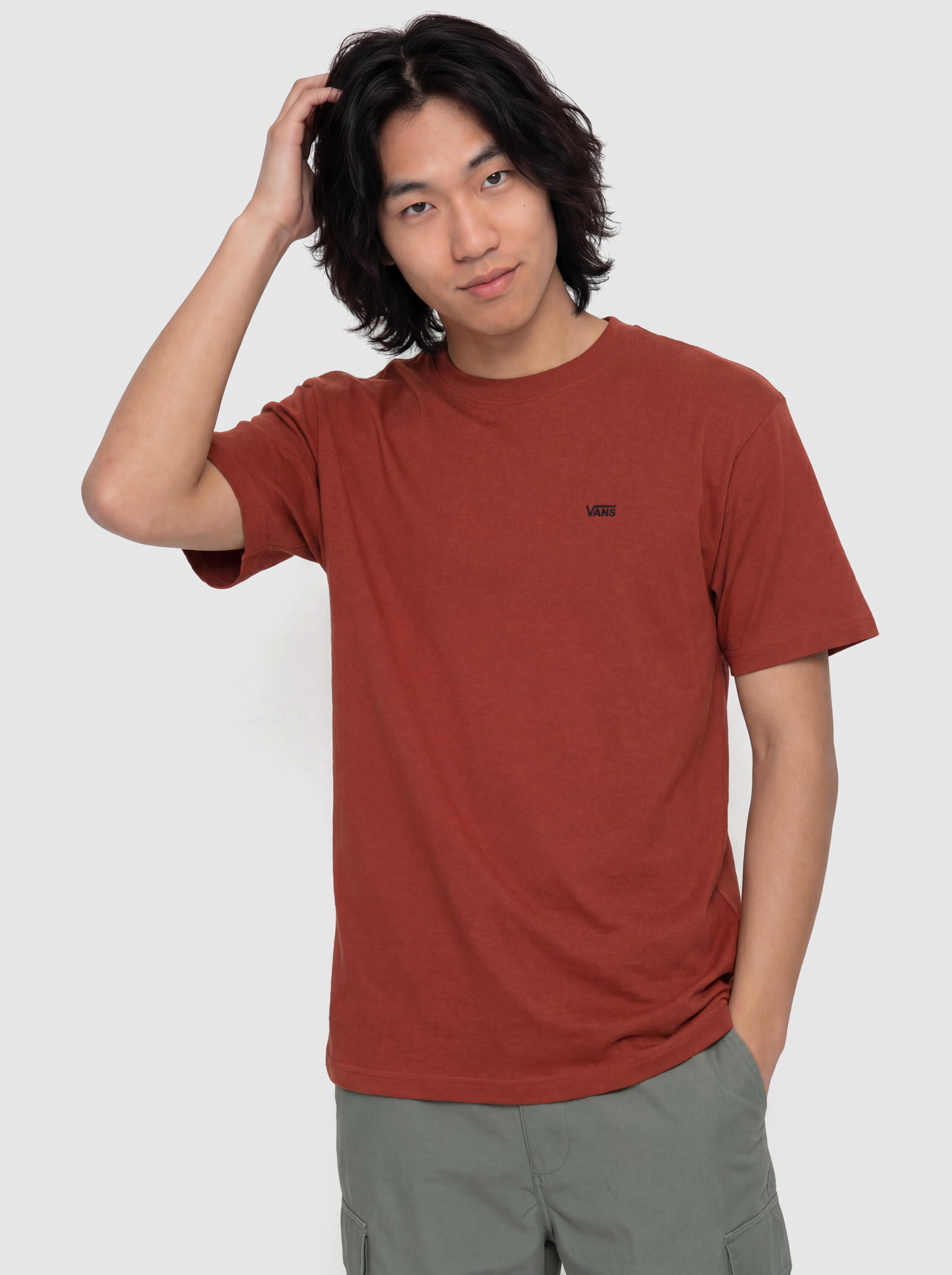 Tričko Vans Left Chest II Loose (poppy ember)