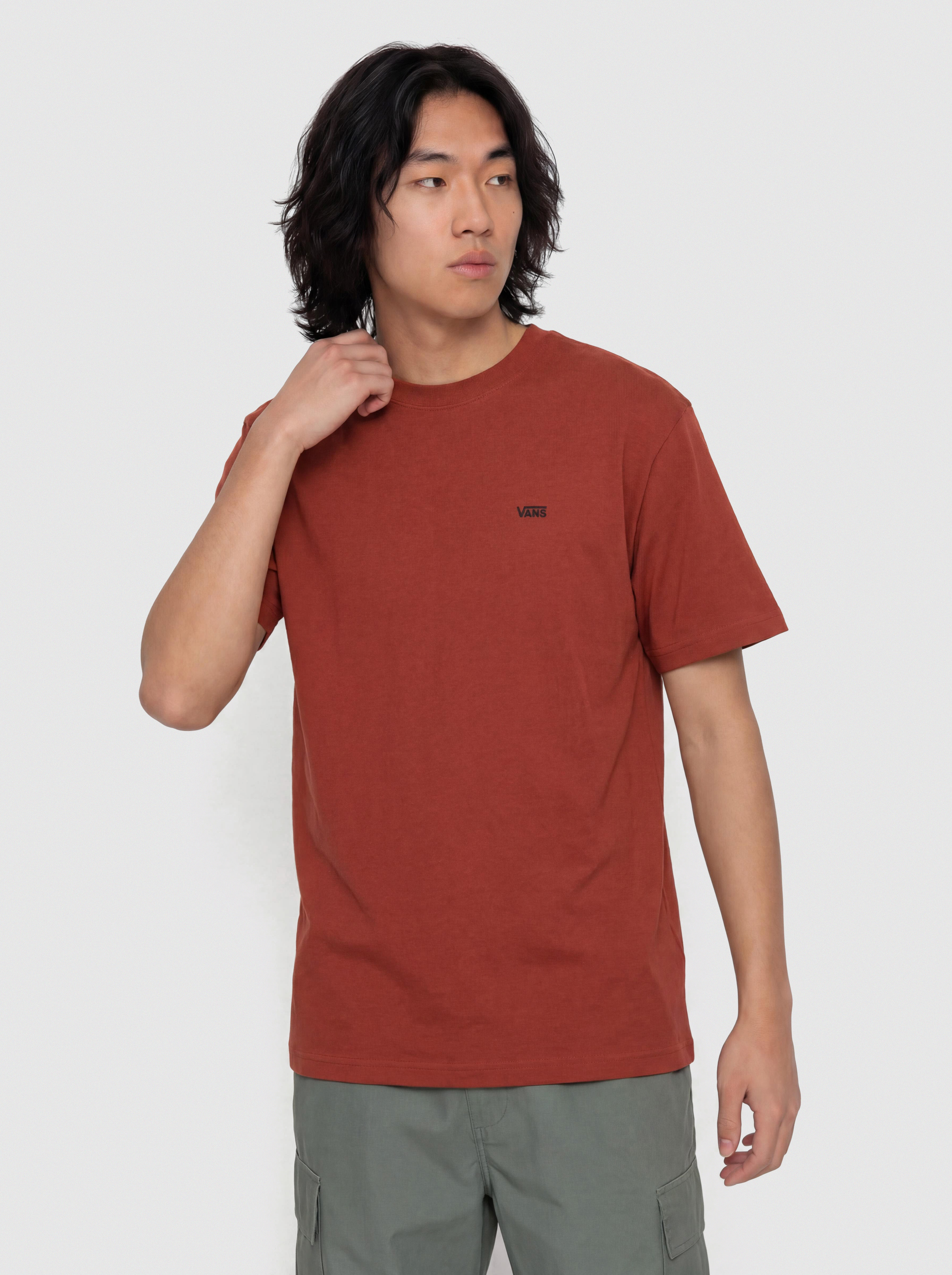 Tričko Vans Left Chest II Loose (poppy ember)