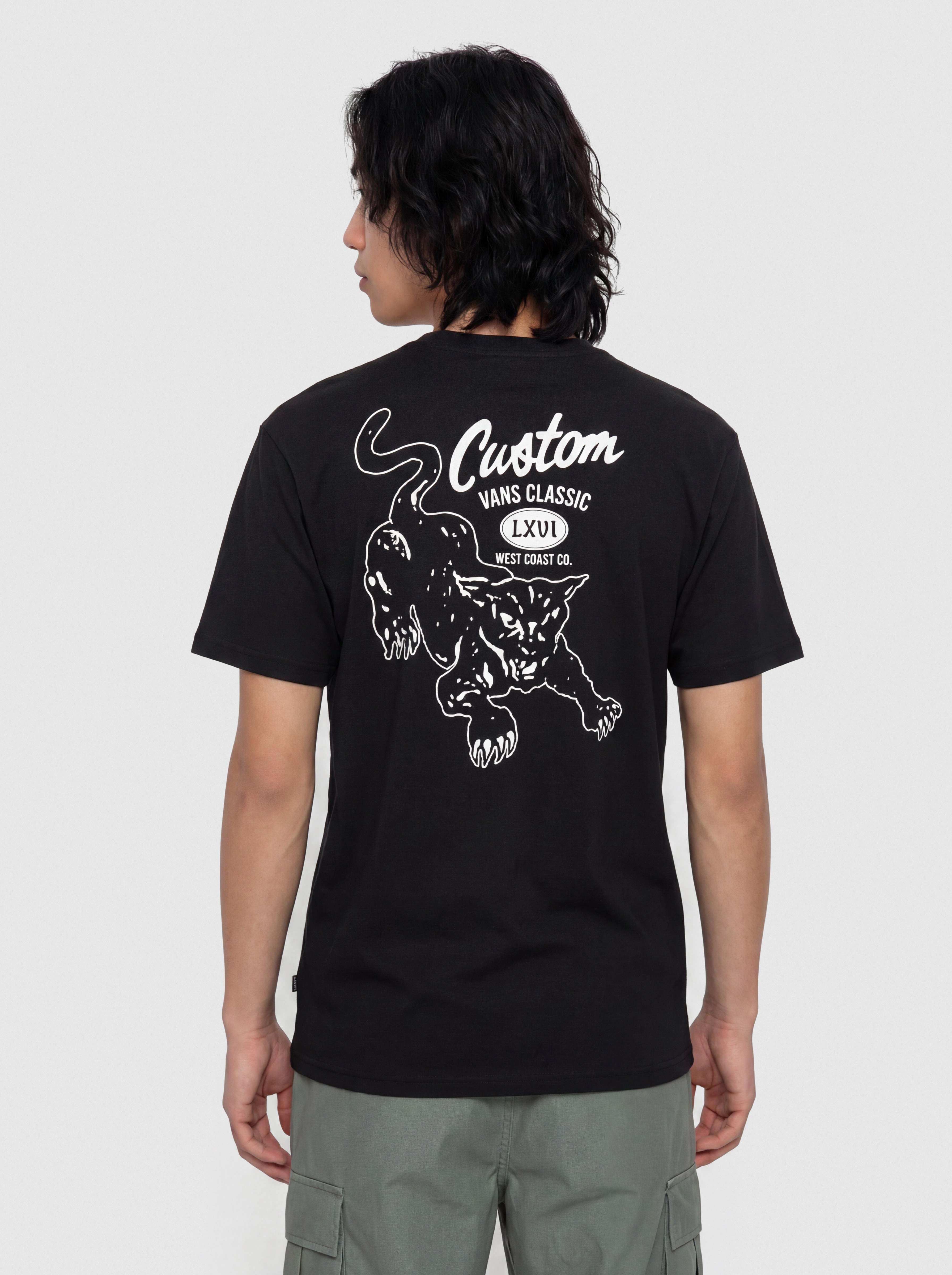 Tričko Vans Custom Cat (black)