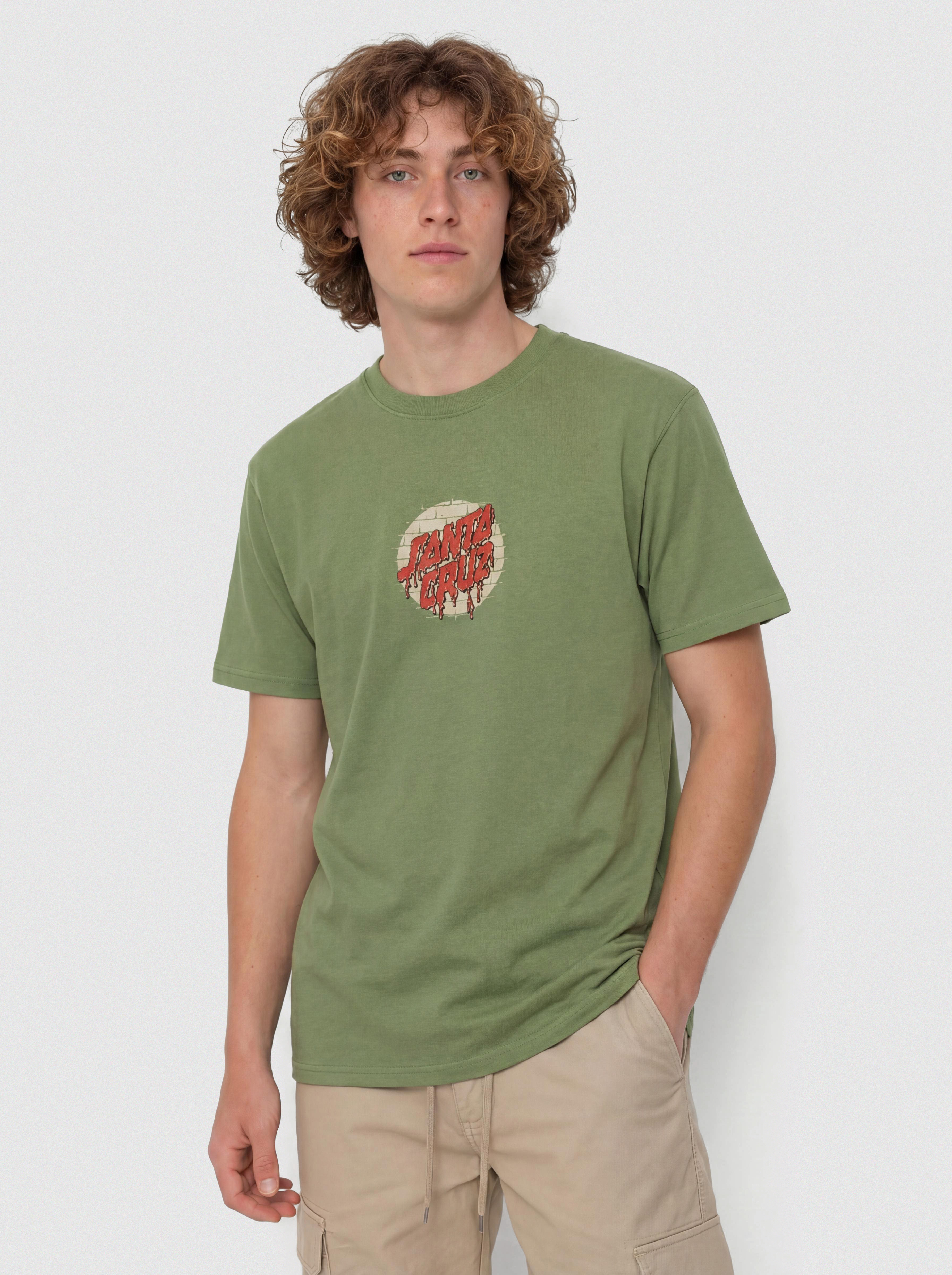 Tričko Santa Cruz Delfino Spotlight Fnt (dill green)
