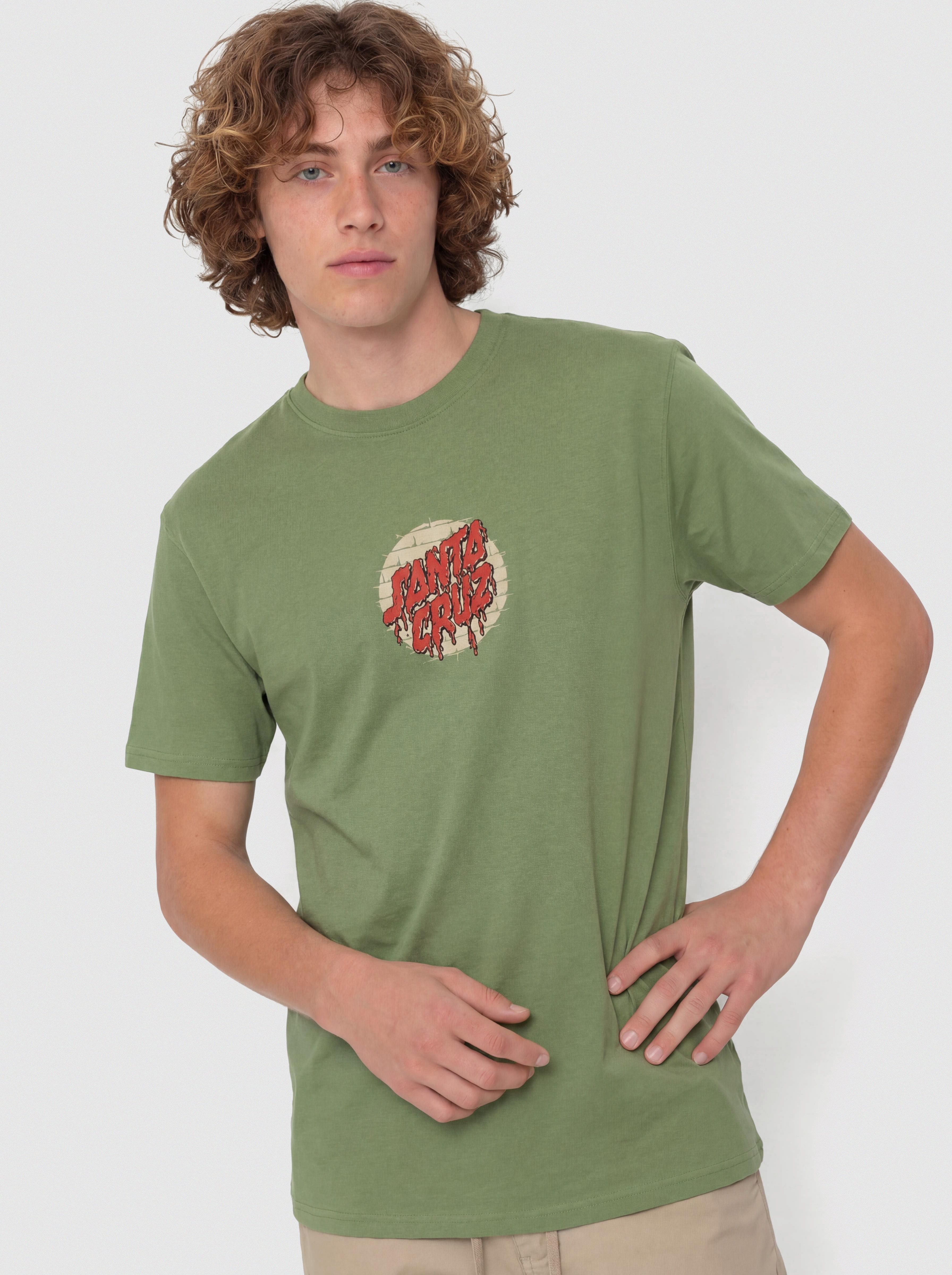 Tričko Santa Cruz Delfino Spotlight Fnt (dill green)