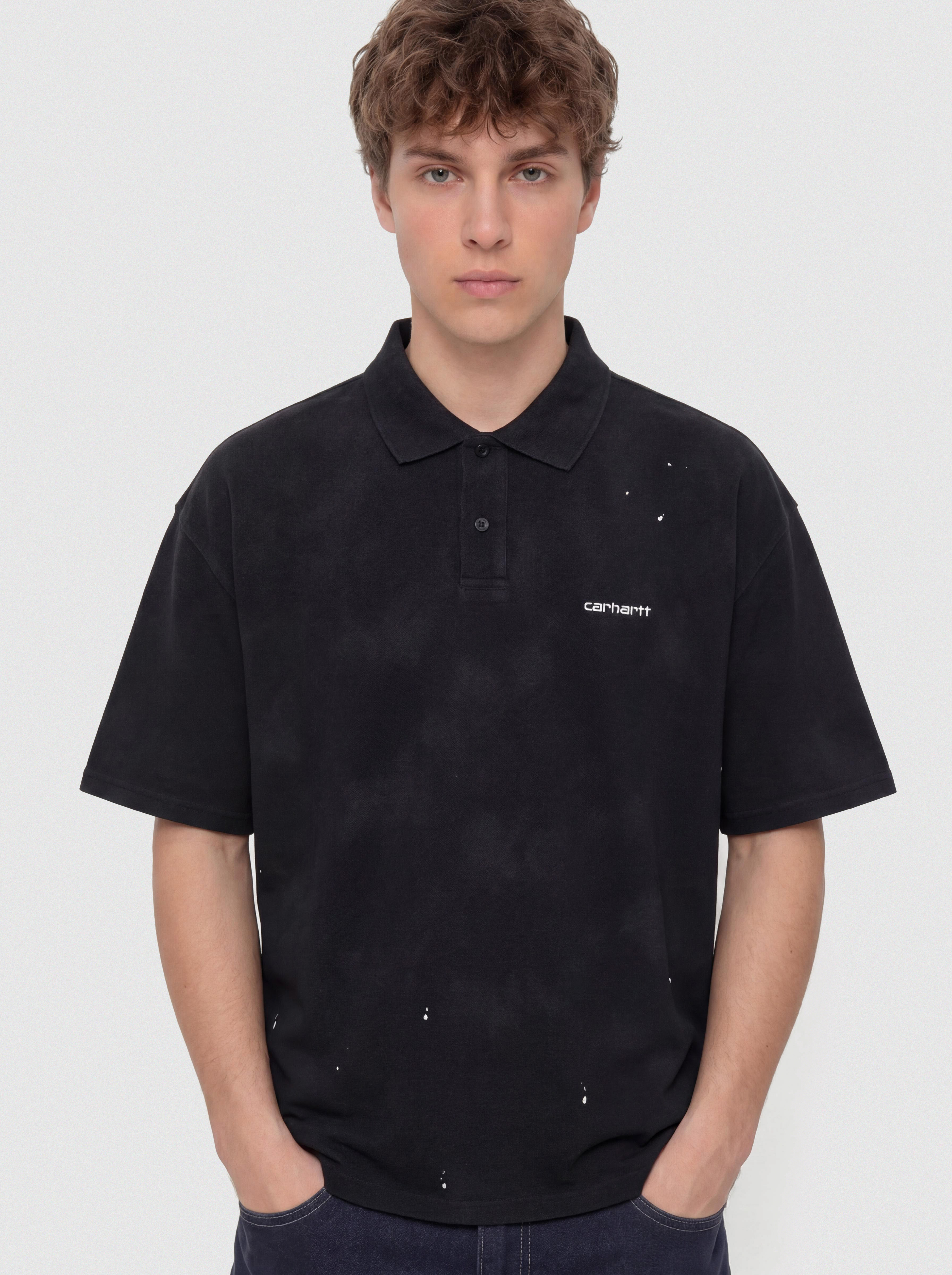 Tričko Carhartt WIP Painter Polo (black)
