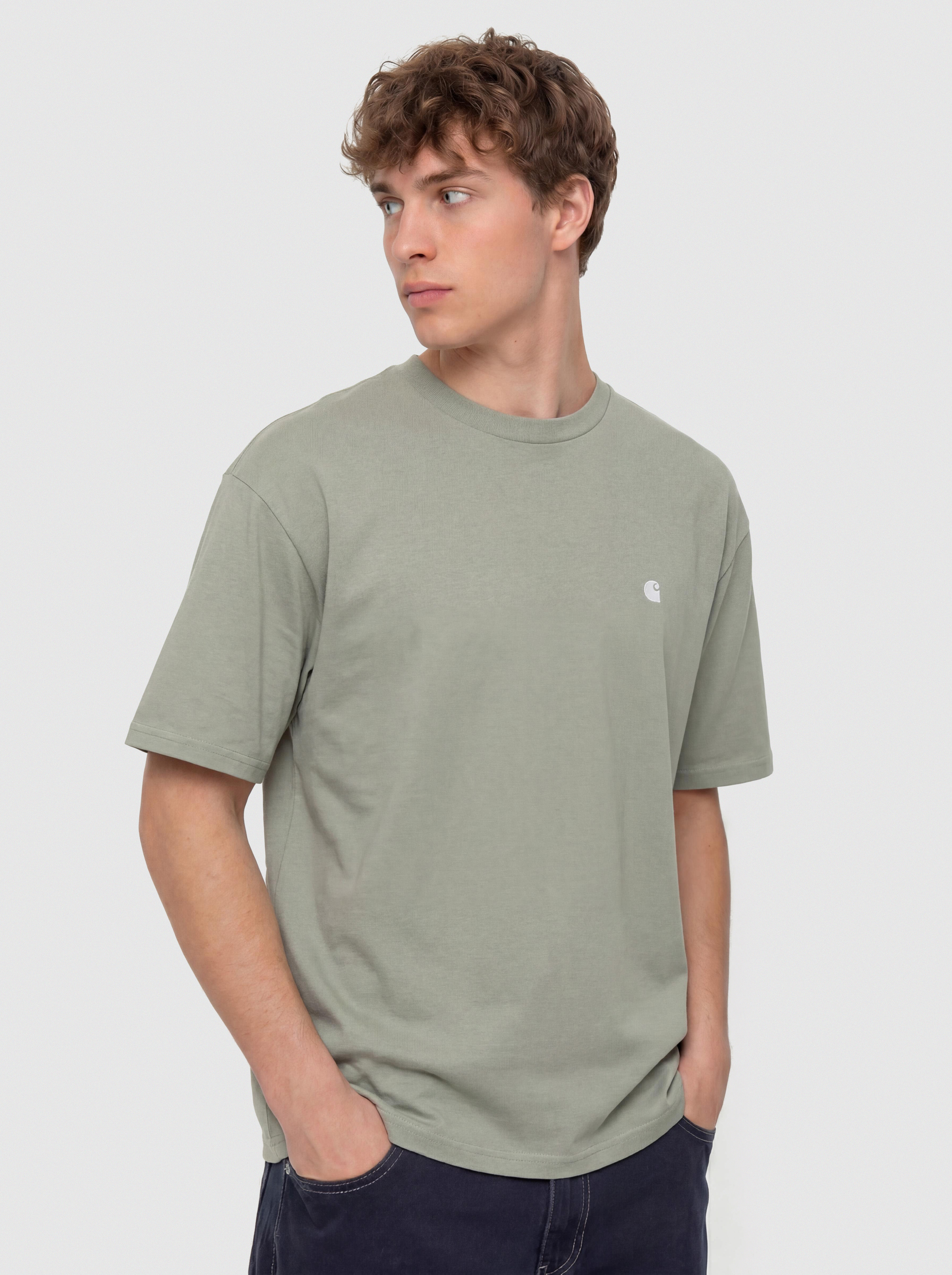 Tričko Carhartt WIP Madison (shady green/white)