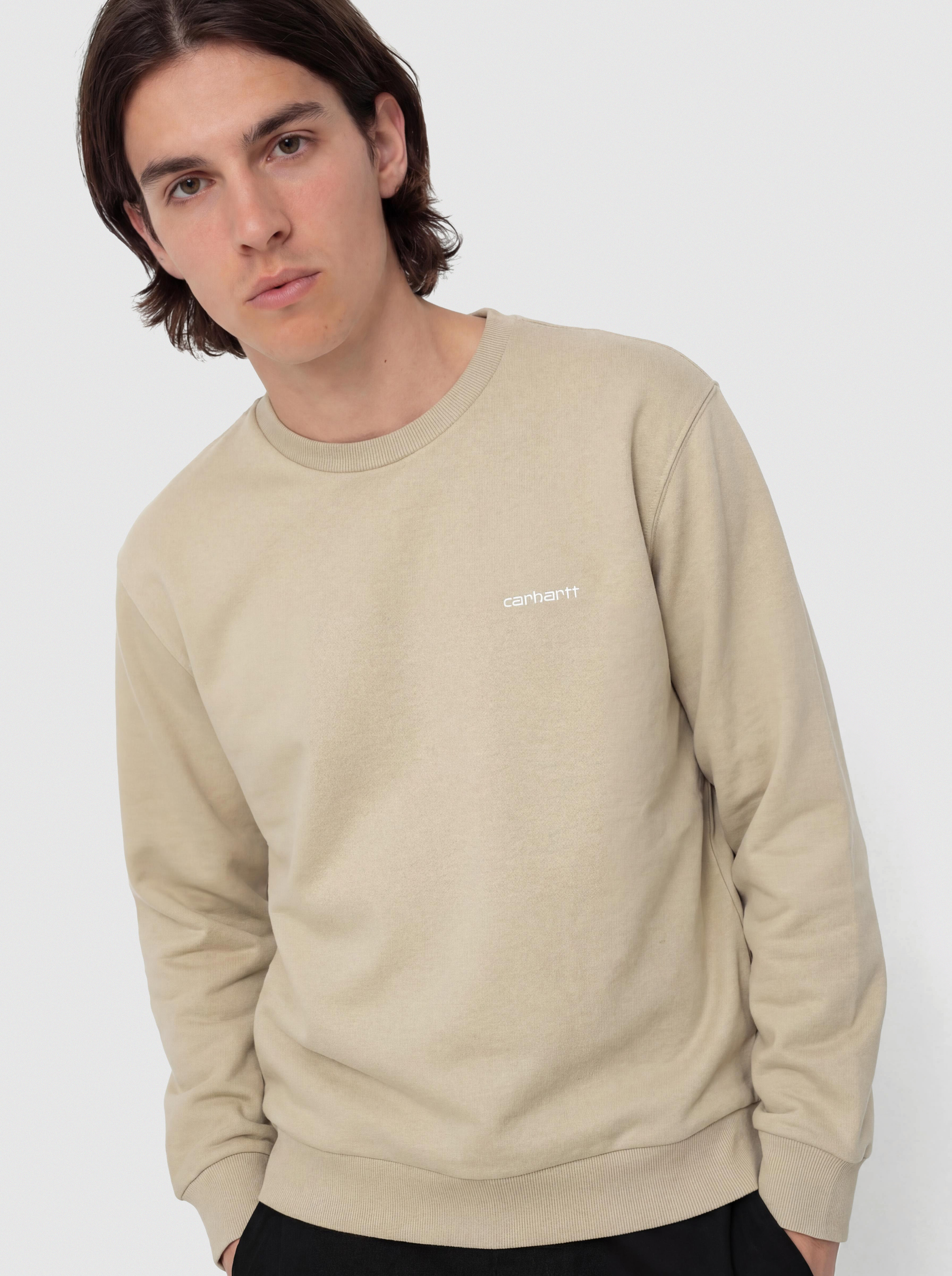 Mikina Carhartt WIP Script Embroidery (barchan/white)