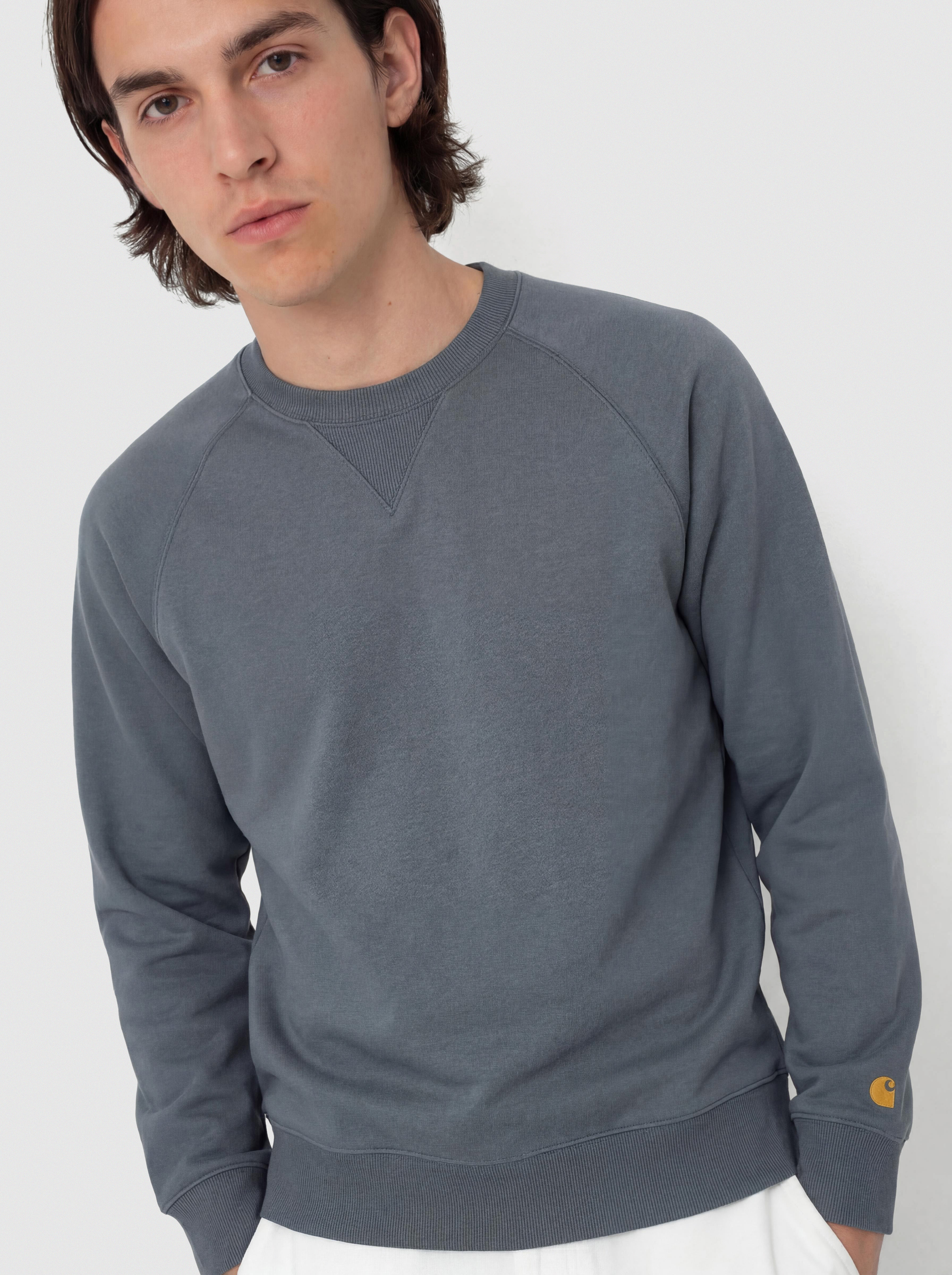 Mikina Carhartt WIP Chase (cozy blue/gold)