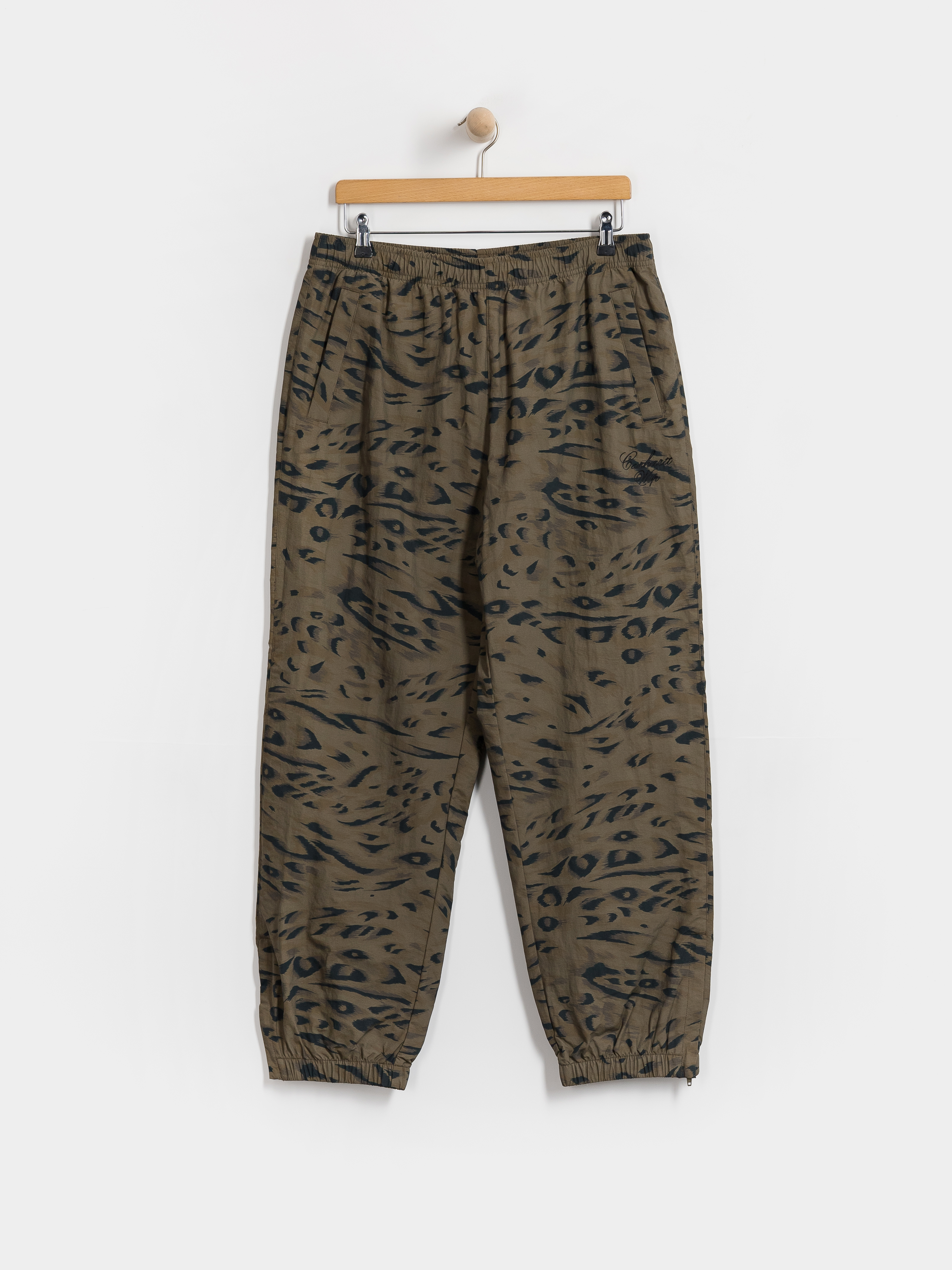 Kalhoty Carhartt WIP Travon (duck feather print cypress/black)