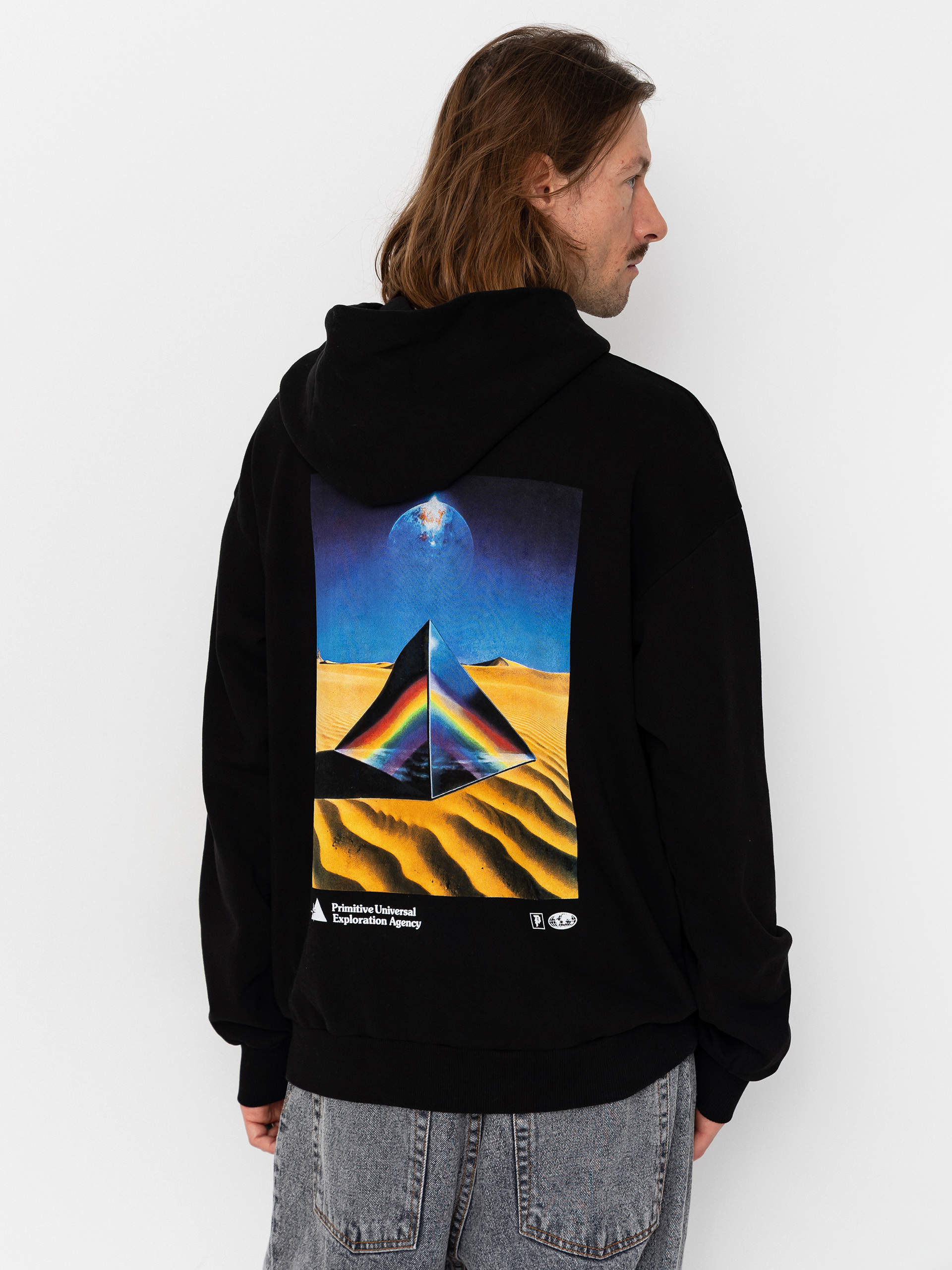 Mikina s kapucí Primitive Agency HD (black)