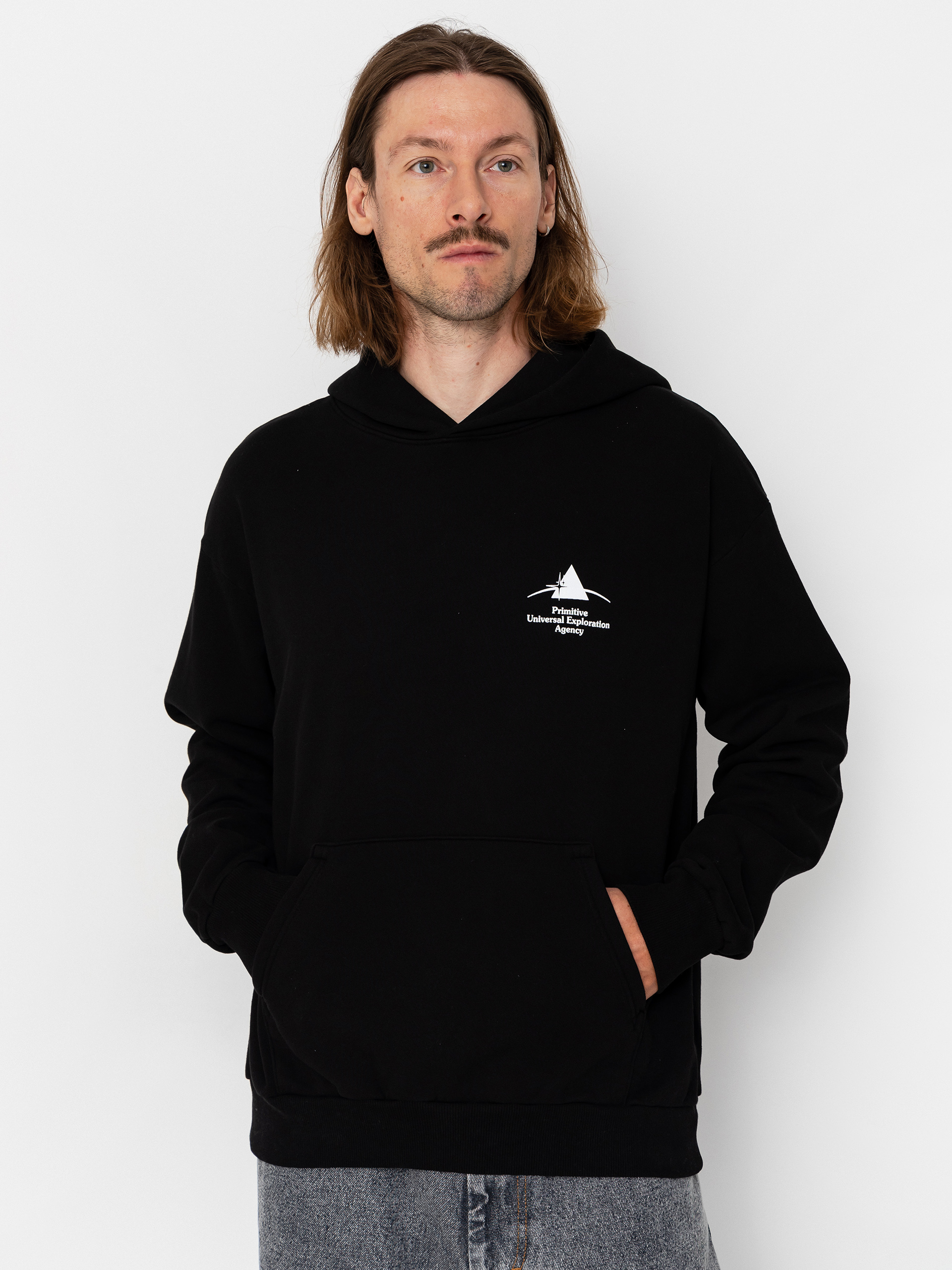 Mikina s kapucí Primitive Agency HD (black)