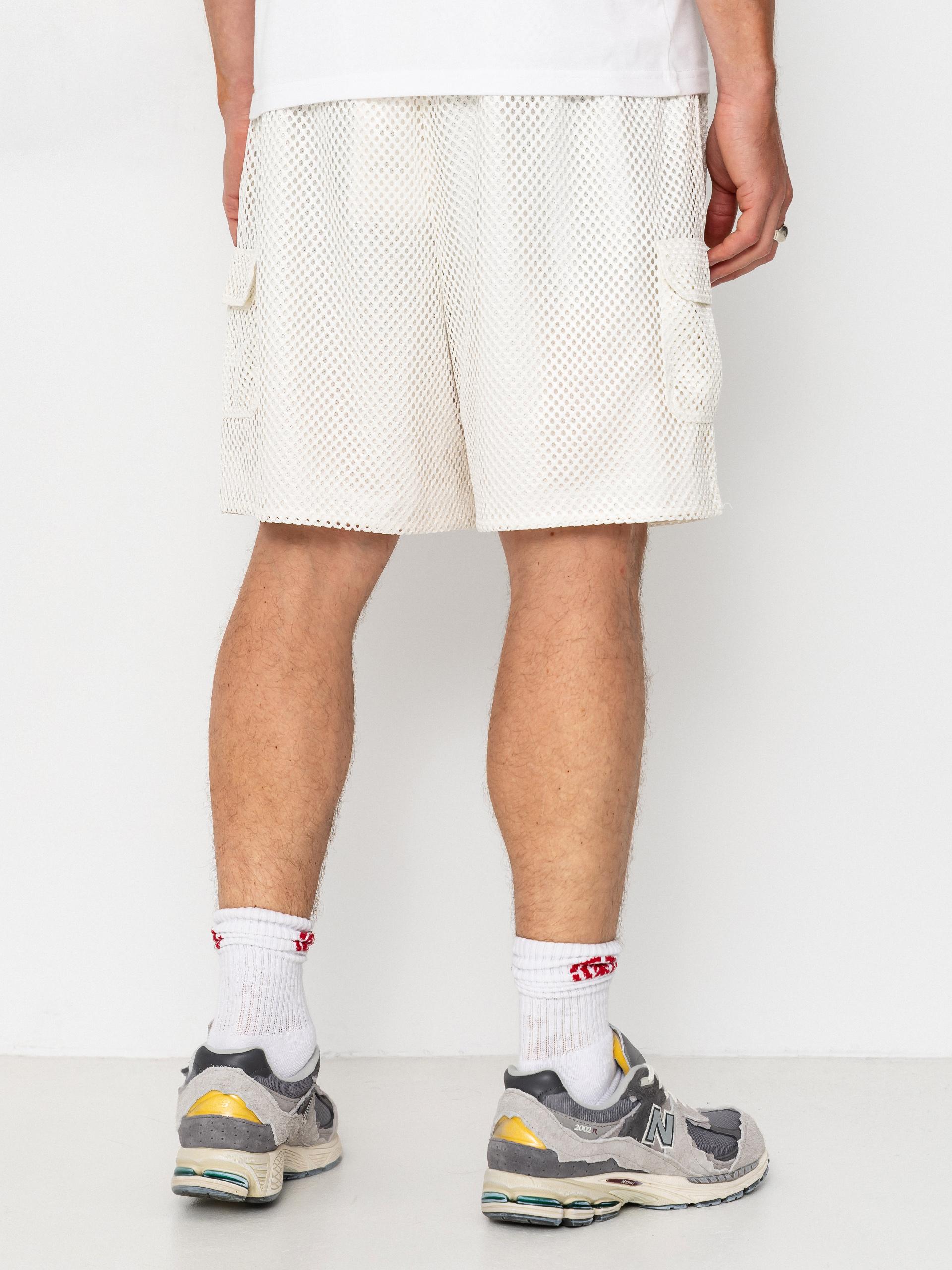 Kraťasy The North Face Tnf Red Box Mesh Utility (white dune)