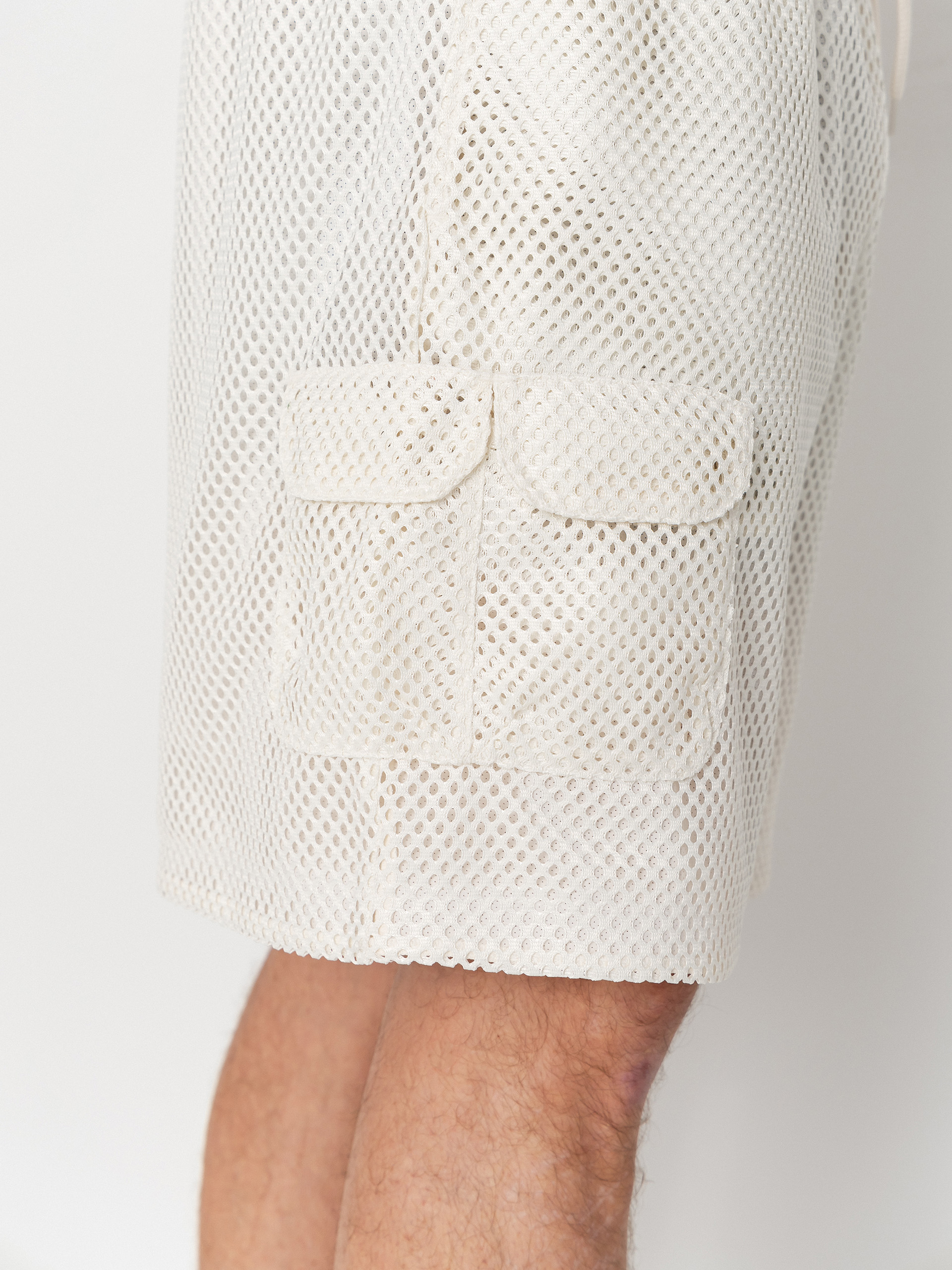 Kraťasy The North Face Tnf Red Box Mesh Utility (white dune)