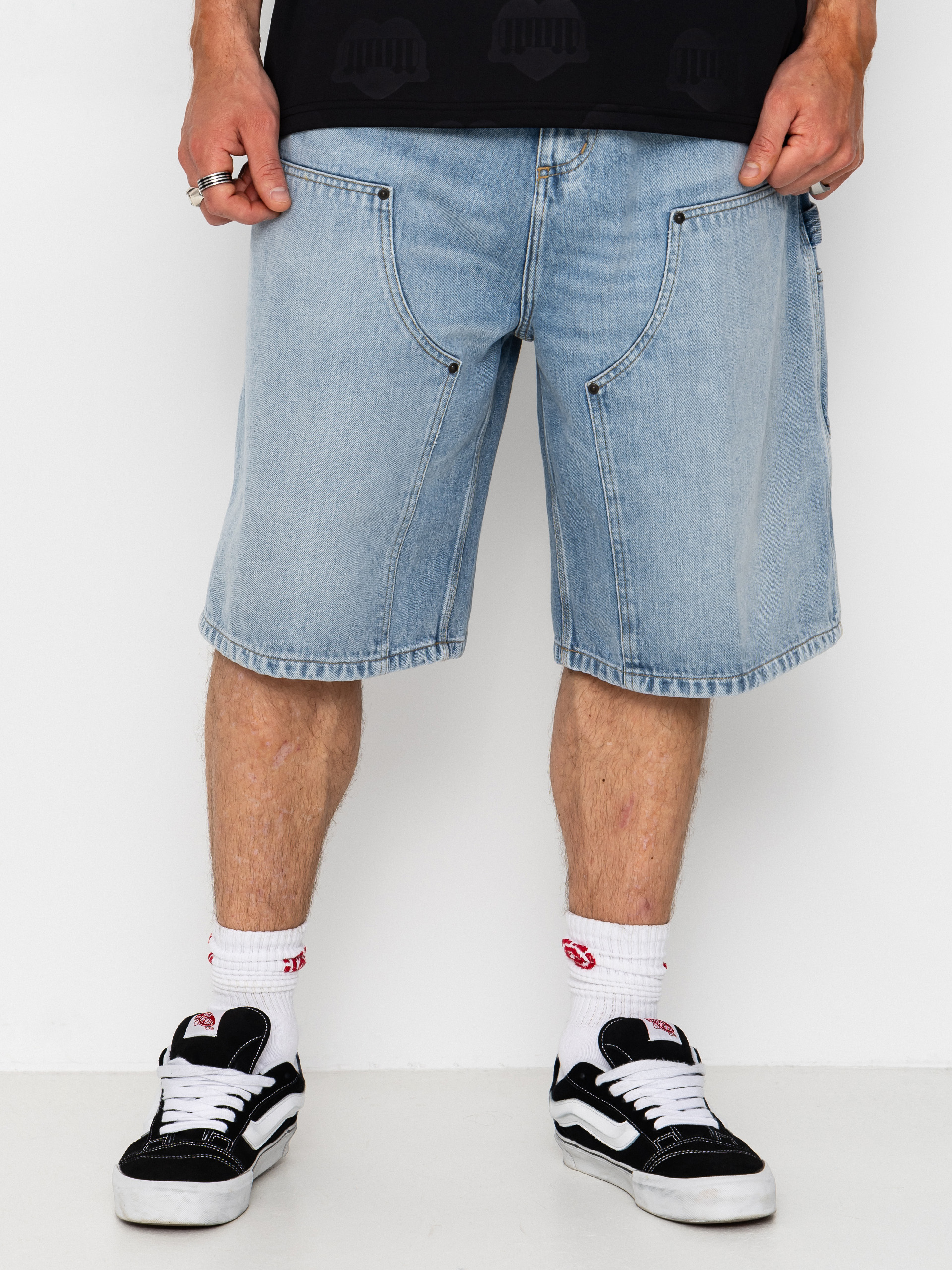 Krau0165asy Carhartt WIP OG Double Knee (blue heavy worn bleached)