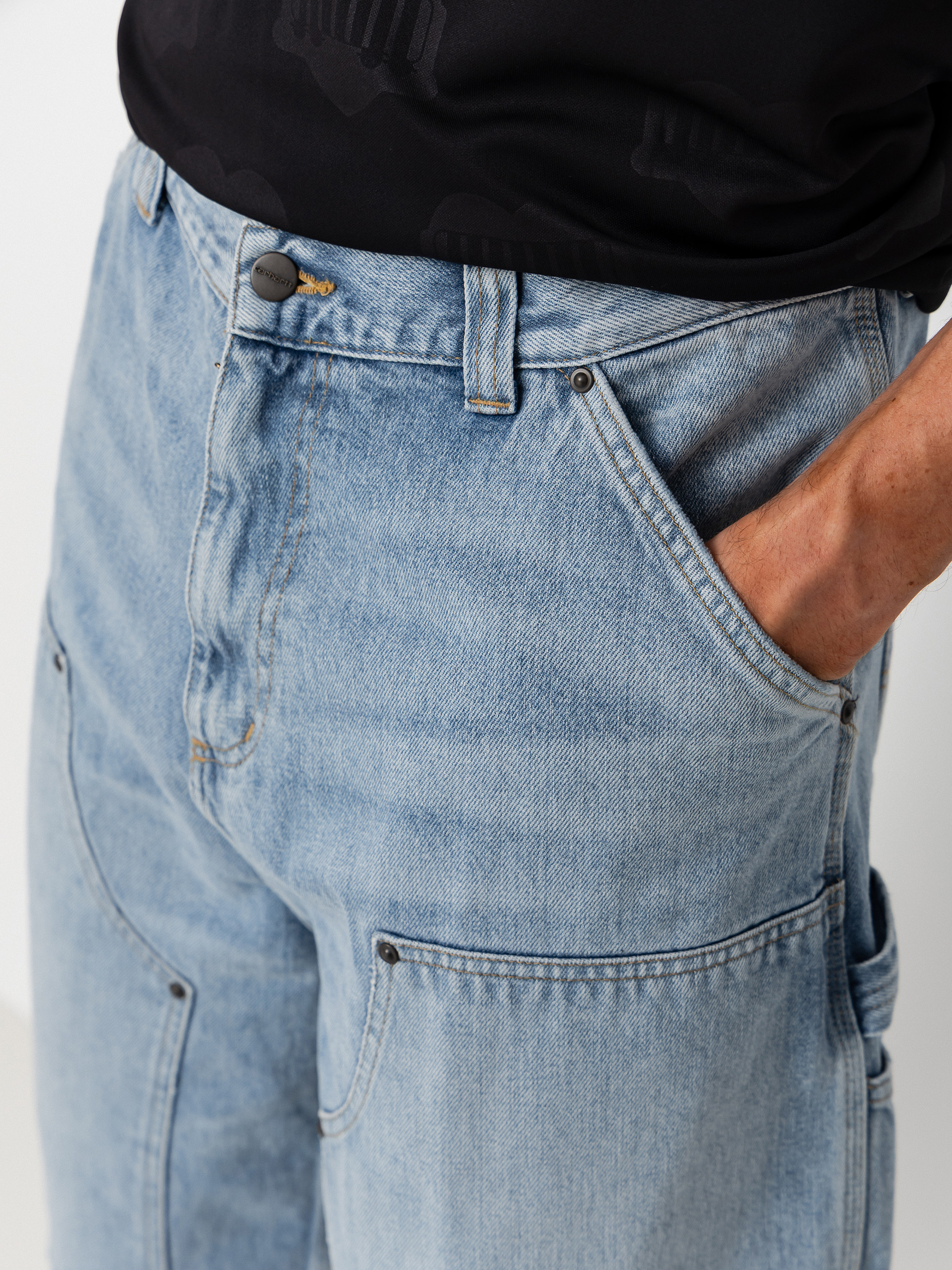 Kraťasy Carhartt WIP OG Double Knee (blue heavy worn bleached)