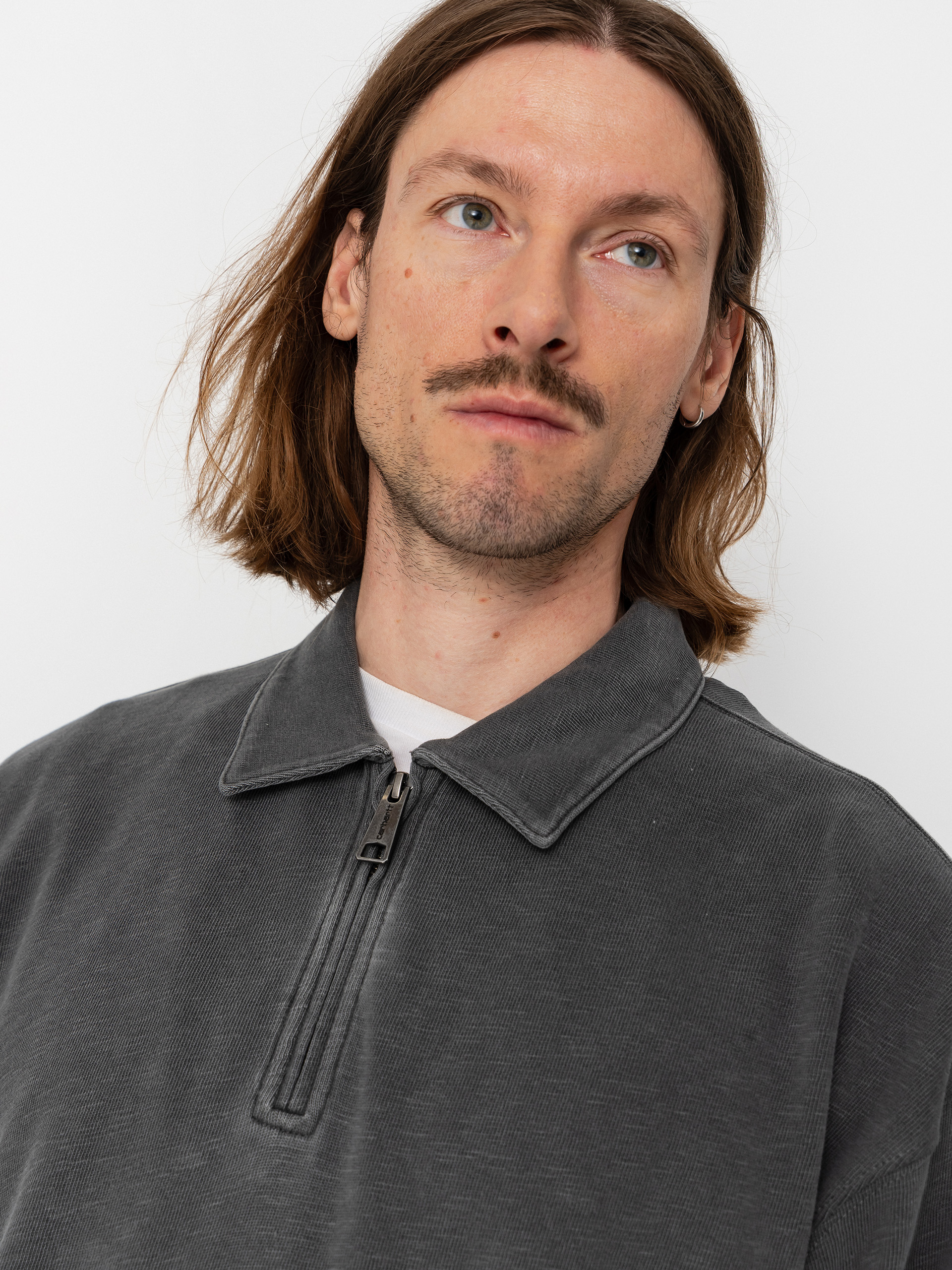 Mikina Carhartt WIP Harper Polo (black)