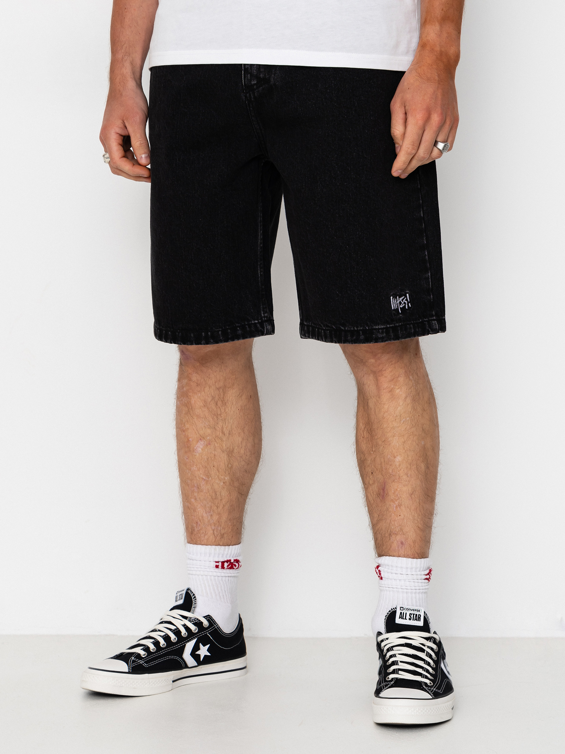 Kraťasy MassDnm Jeans Higher (black washed)