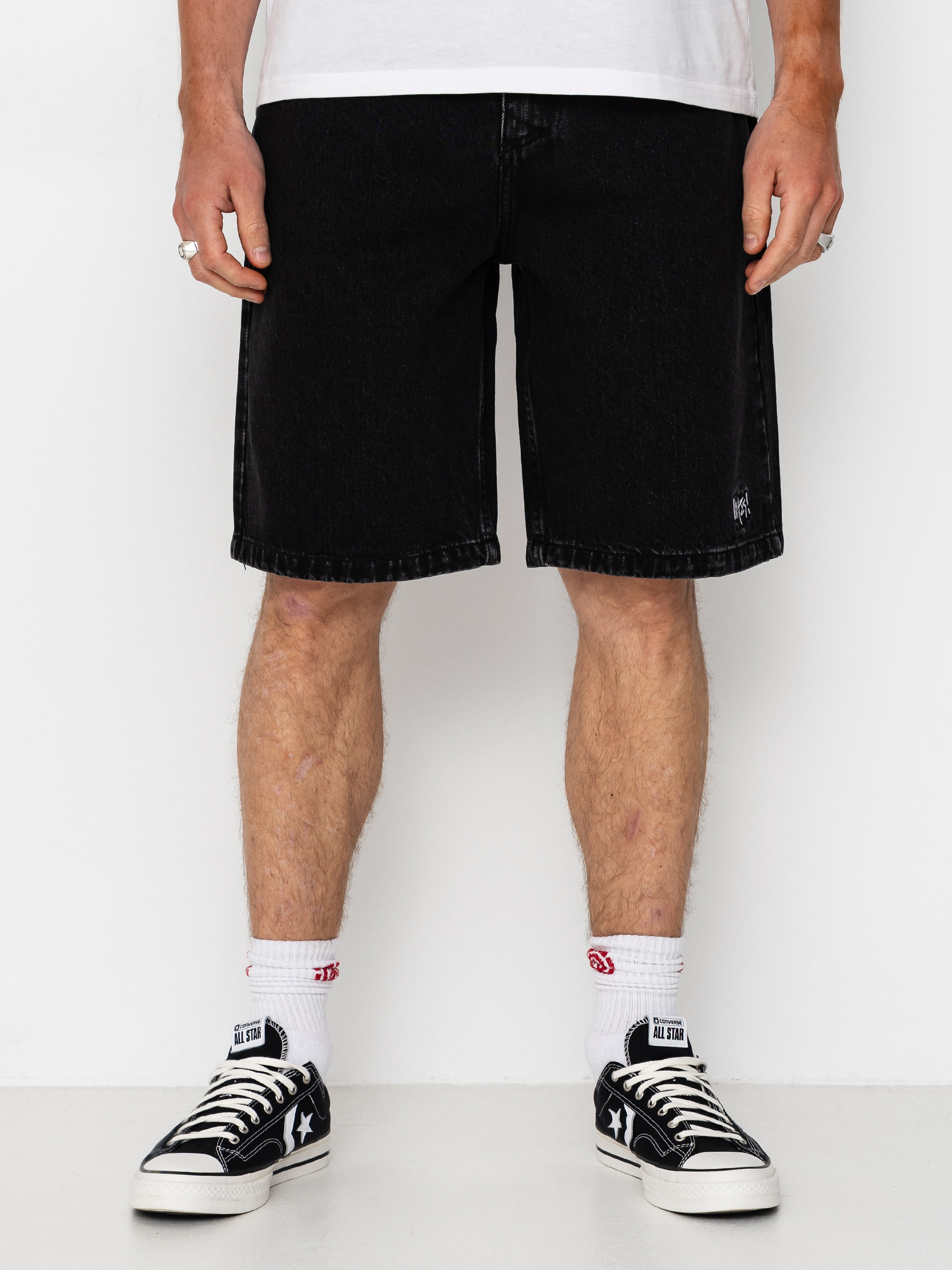 Kraťasy MassDnm Jeans Higher (black washed)