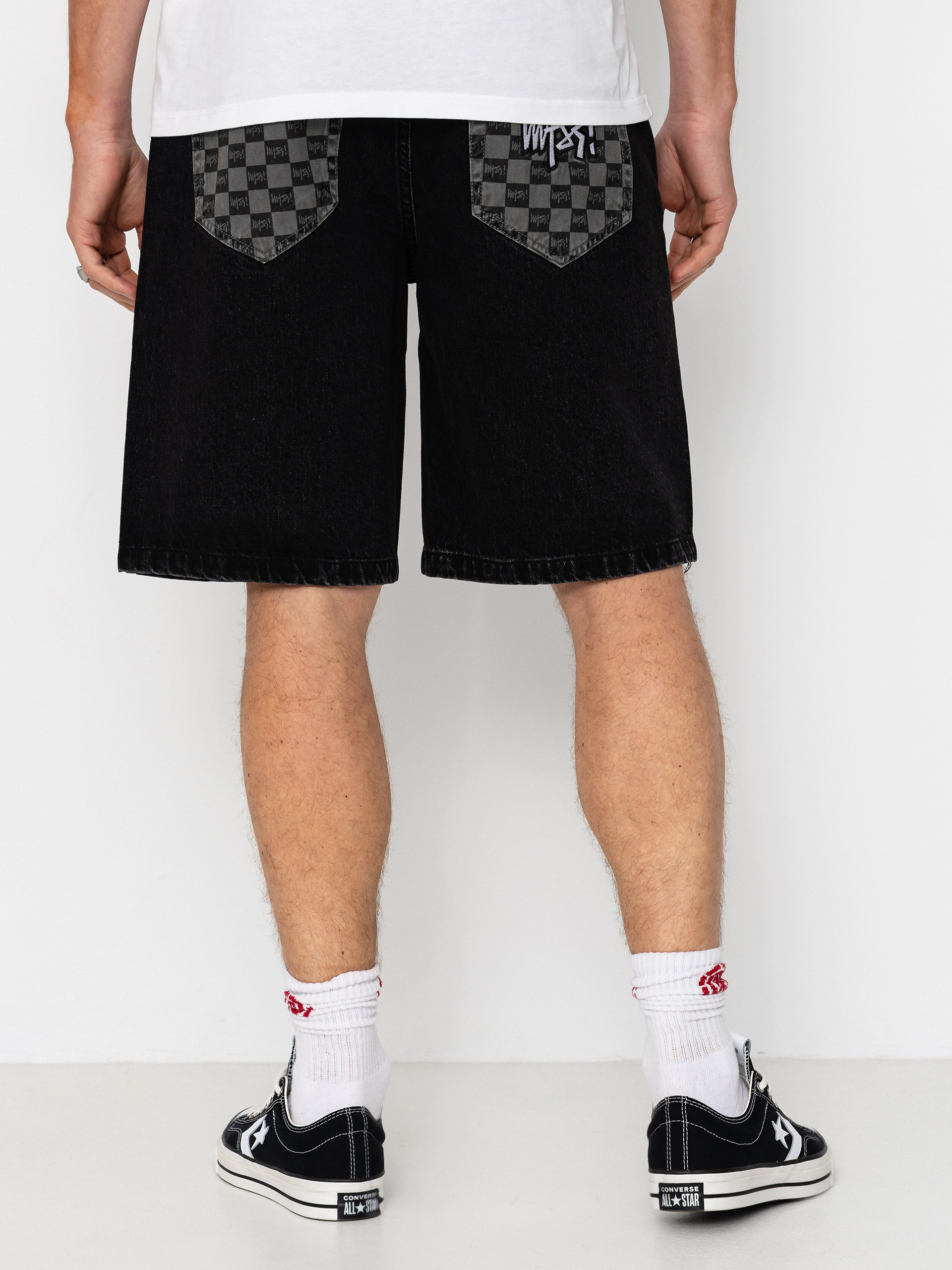 Kraťasy MassDnm Jeans Higher (black washed)