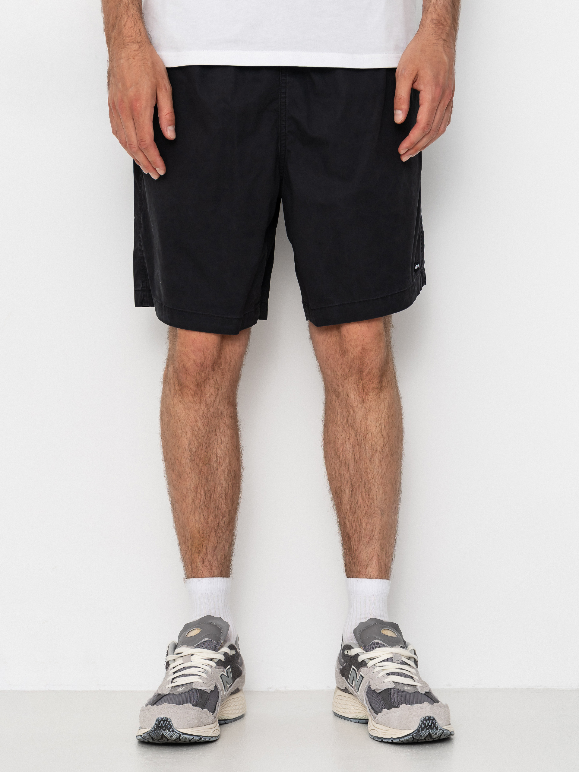 Kraťasy OBEY Easy Trail (black faded wash)